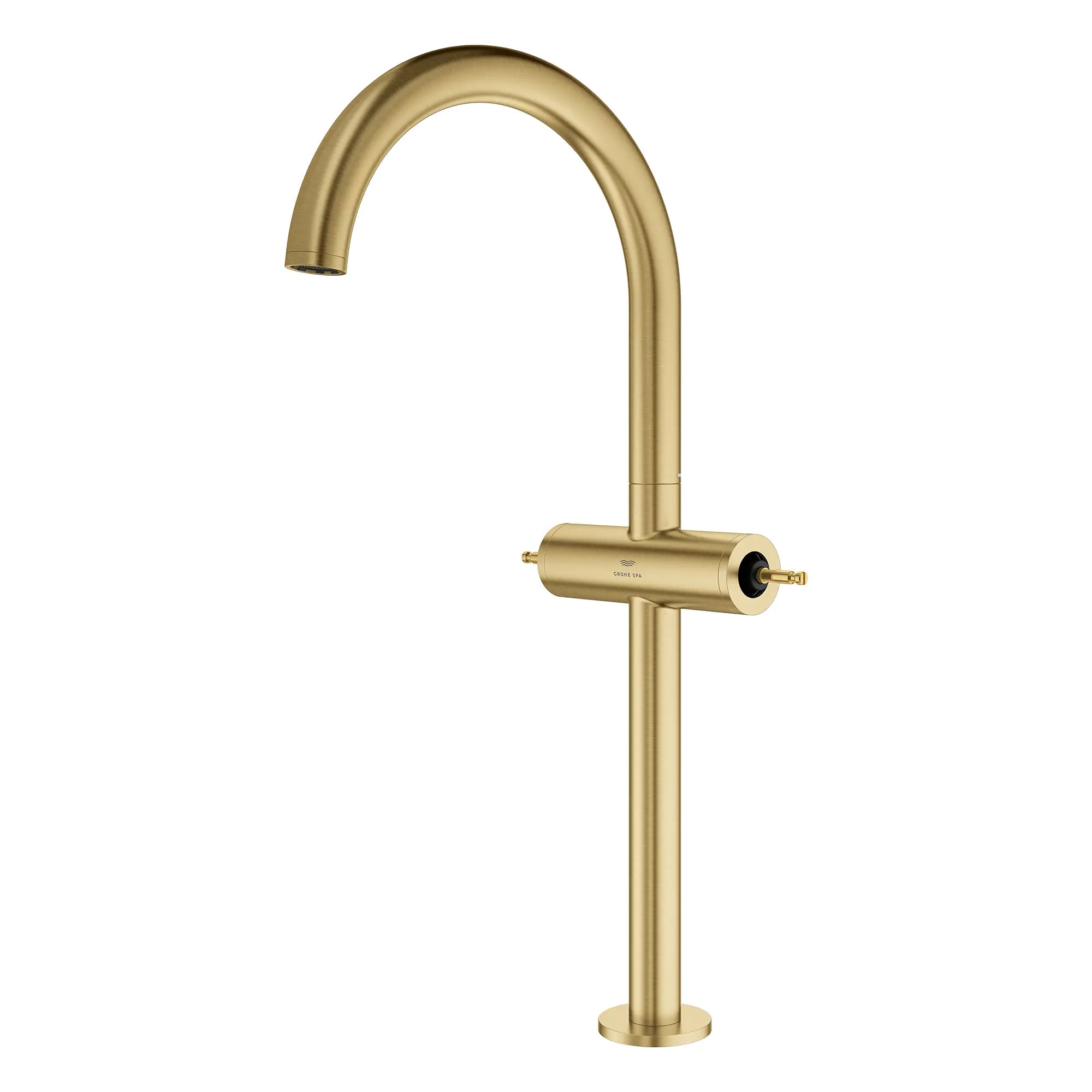Atrio Single Hole Two-Handle Vessel Sink Faucet without Handles, 1.2 GPM (4.5 L/min) // BRUSHED COOL SUNRISE // 266604_Atrio_PC_SiloLeft_21161GN00_0001_July2025_0_CDNwebp.webp