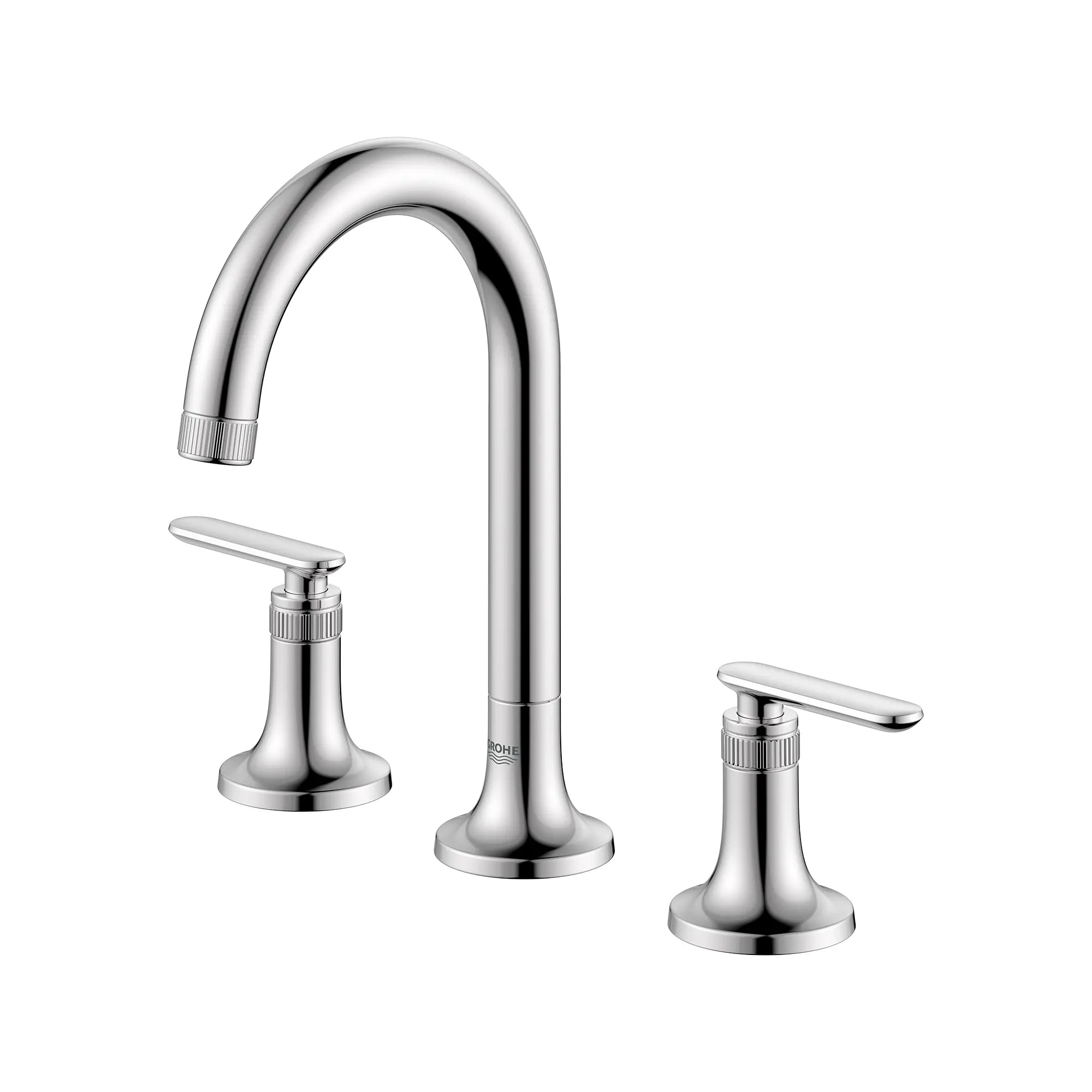 Listra Lever Handles for Bathroom Sink Faucet (Pair) // GROHE STARLIGHT CHROME // 268315_Listra_SiloLeft_1062210000_1062570000_0001_SEPTEMBER2024_0_CDNwebp.webp