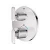[1062440000] Listra Dual Function 2-Handle Thermostatic Valve Trim - Brushed Cool Sunrise
