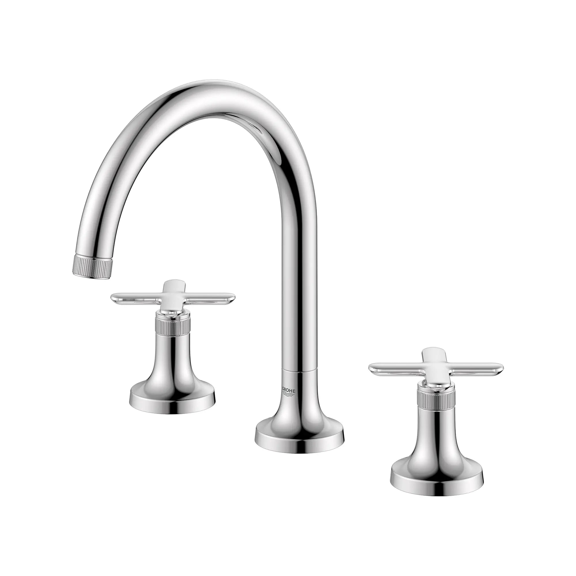 Listra Cross Handles for Deck Mount Tub Filler (Pair) // GROHE STARLIGHT CHROME // 268326_Listra_SiloLeft_1062540000_1062610000_0001_SEPTEMBER2024_0_CDNwebp.webp