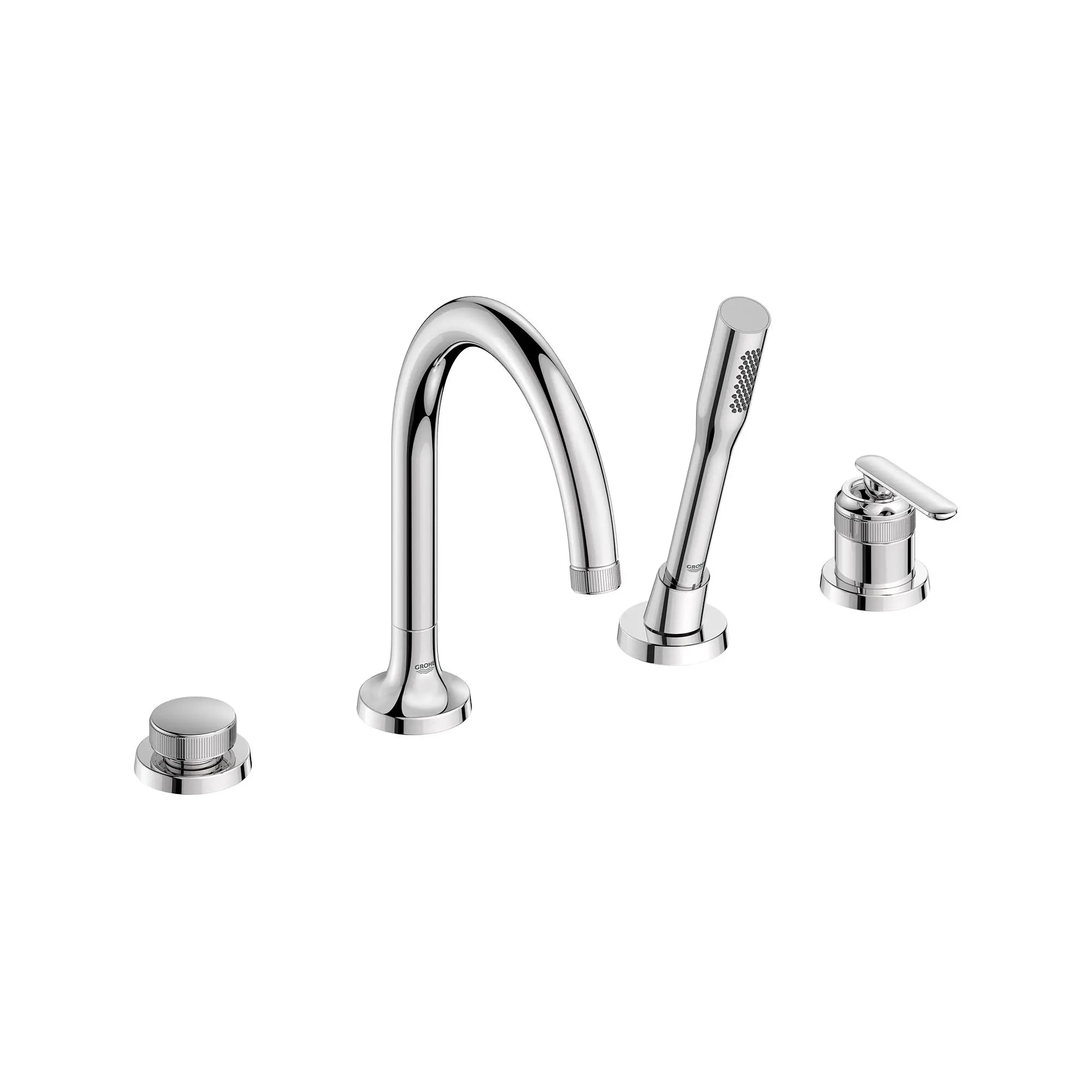 Listra 4-Hole Single-Handle Deck Mount Roman Tub Faucet with 1.75 gpm (6.6L/min) Hand Shower // GROHE STARLIGHT CHROME // 268343_Listra_SiloRight_1062370000_0001_SEPTEMBER2024_0_CDNwebp.webp