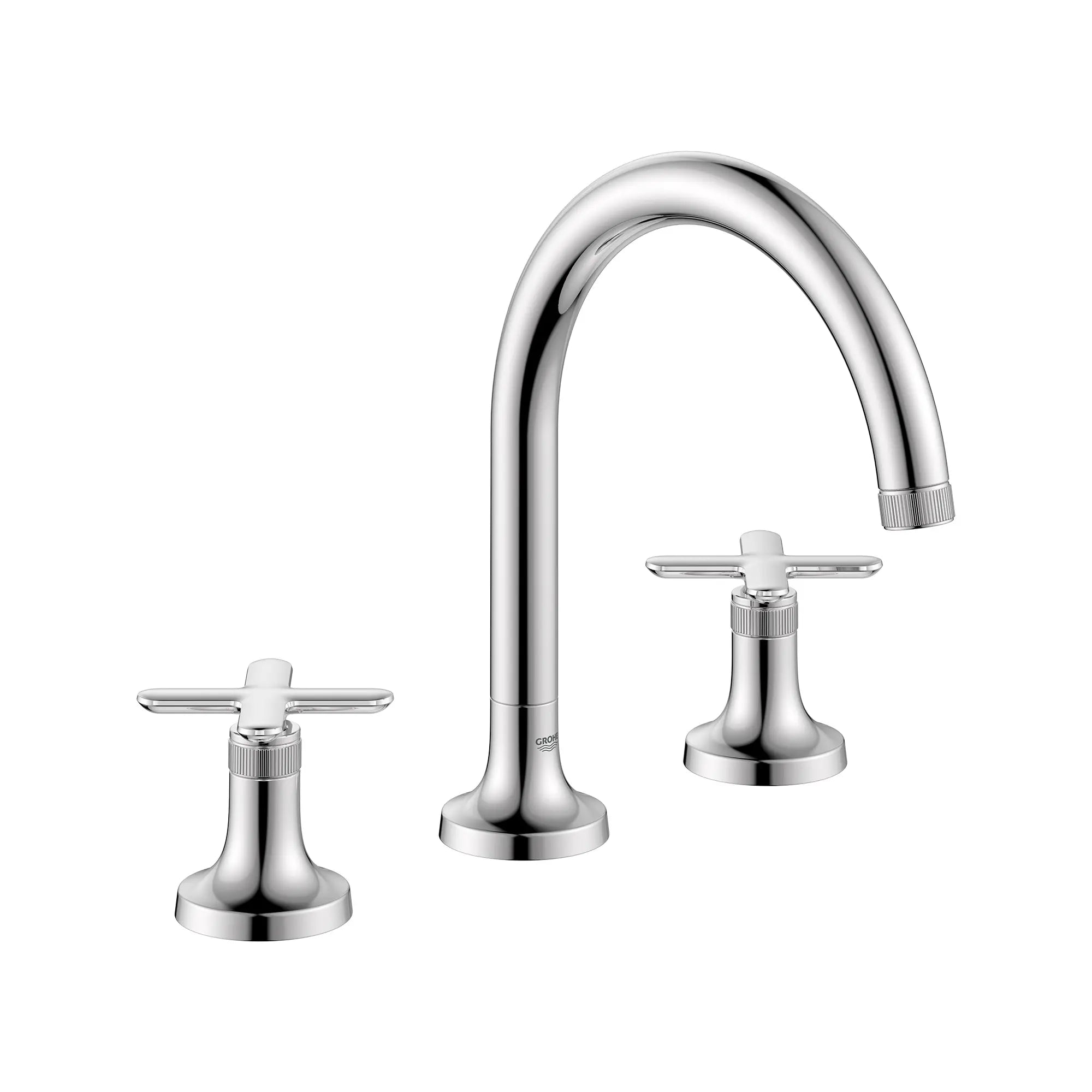 Listra Cross Handles for Deck Mount Tub Filler (Pair) // GROHE STARLIGHT CHROME // 268349_Listra_SiloRight_1062540000_1062610000_0001_SEPTEMBER2024_0_CDNwebp.webp