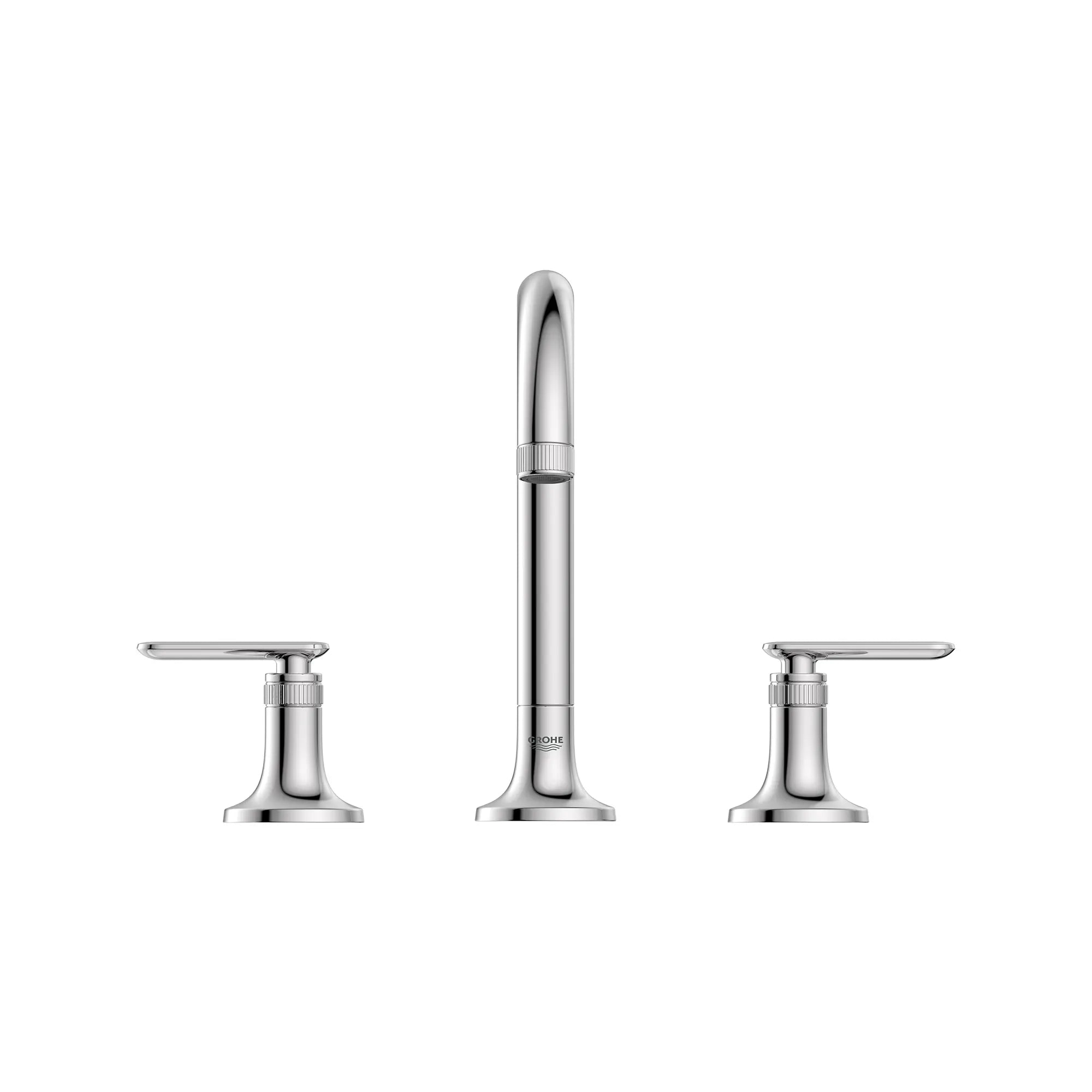 Listra Lever Handles for Bathroom Sink Faucet (Pair) // GROHE STARLIGHT CHROME // 268388_Listra_SiloStraight_1062210000_1062570000_0001_SEPTEMBER2024_0_CDNwebp.webp
