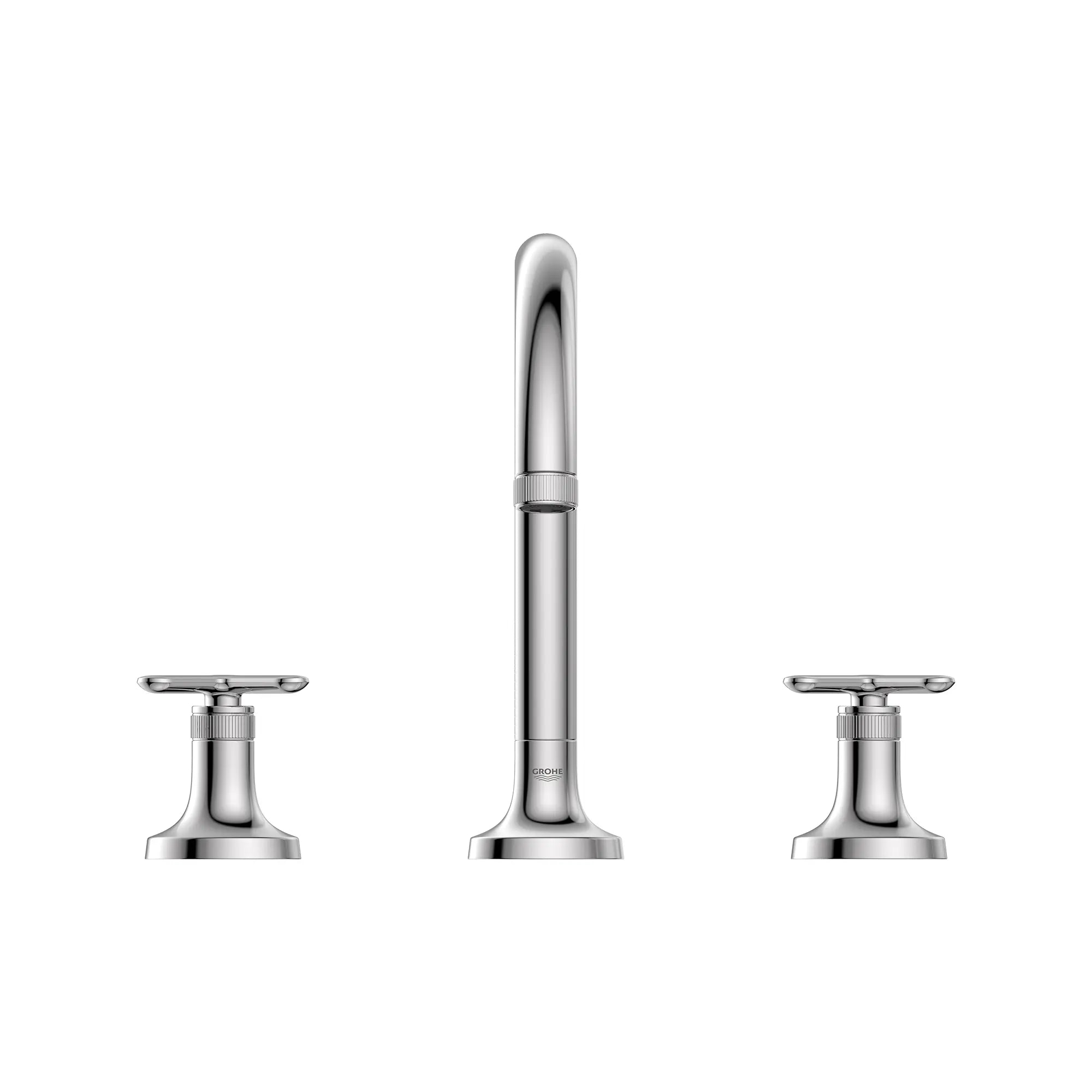 Listra Cross Handles for Deck Mount Tub Filler (Pair) // GROHE STARLIGHT CHROME // 268398_Listra_SiloStraight_1062540000_1062610000_0001_SEPTEMBER2024_0_CDNwebp.webp