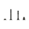 [1062372430] Listra 4-Hole Single-Handle Deck Mount Roman Tub Faucet with 1.75 gpm (6.6L/min) Hand Shower - Brushed Cool Sunrise