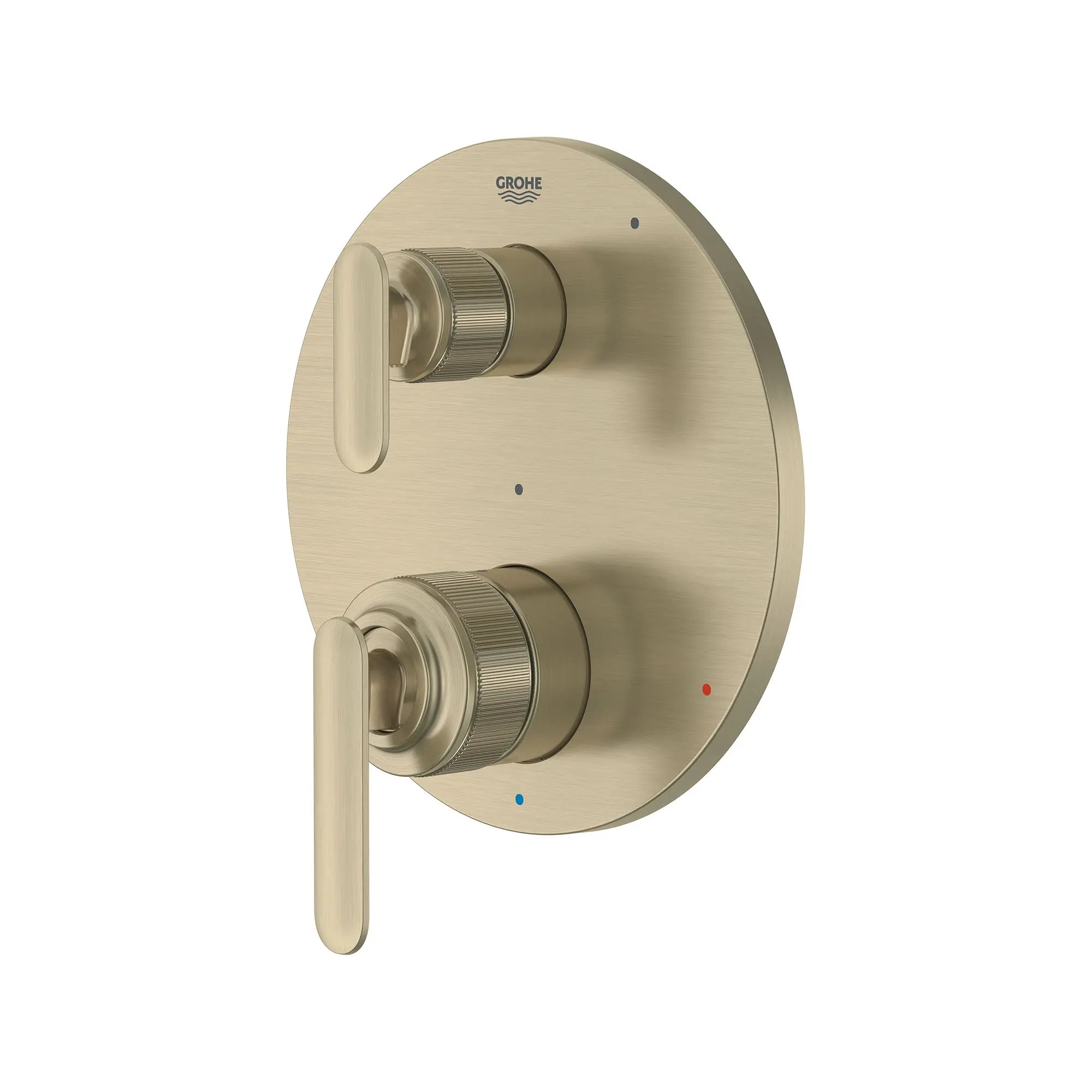 Listra 2-Handle Pressure Balance Valve Trim with 2-Way Diverter with Cartridge // BRUSHED NICKEL INFINITYFINISH // 268502_Listra_SiloLeft_106177EN00_0001_SEPTEMBER2024_0_CDNwebp.webp
