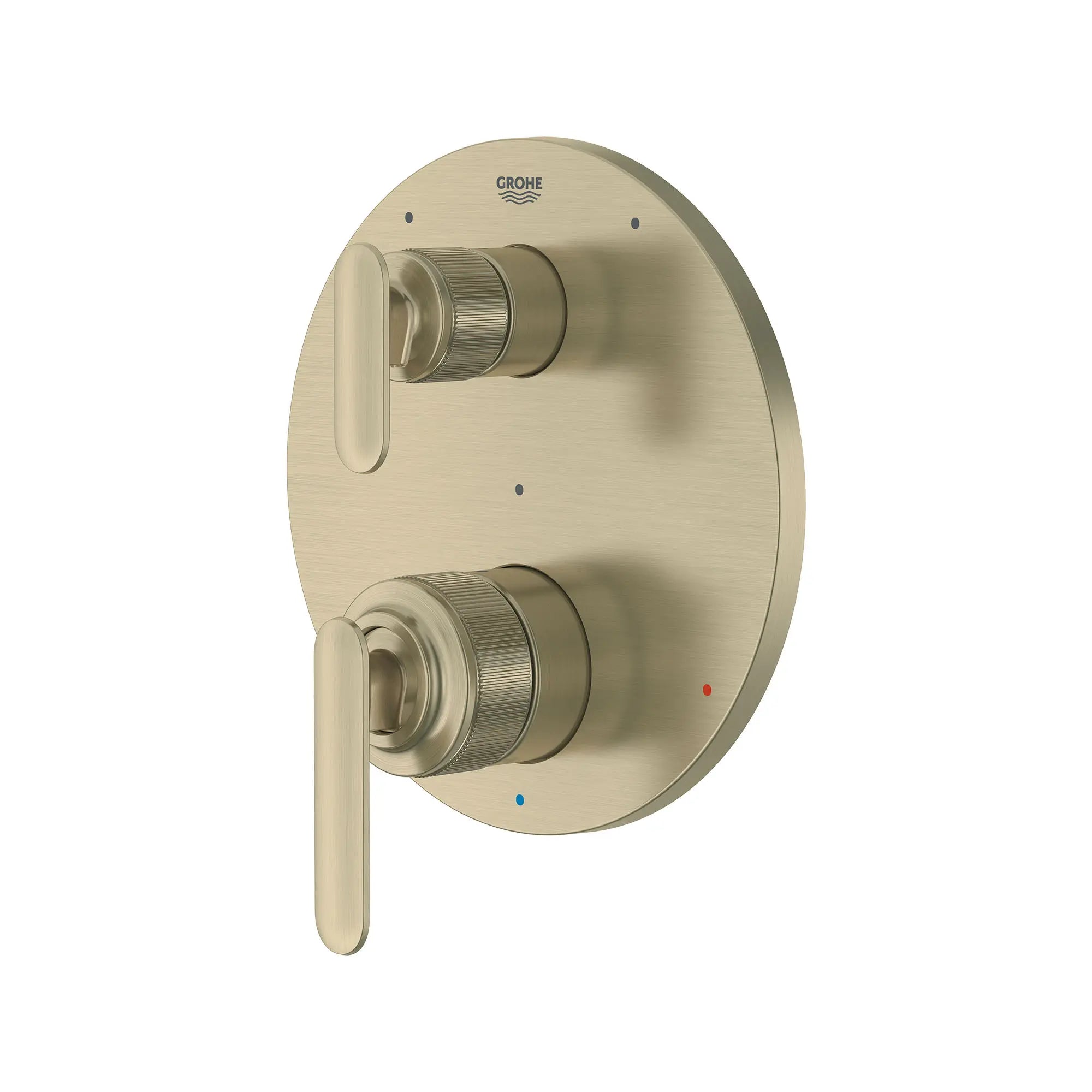Listra 2-Handle Pressure Balance Valve Trim with 3-Way Diverter with Cartridge // BRUSHED NICKEL INFINITYFINISH // 268510_Listra_SiloLeft_106235EN00_0001_SEPTEMBER2024_0_CDNwebp.webp