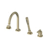 [106237EN00] Listra 4-Hole Single-Handle Deck Mount Roman Tub Faucet with 1.75 gpm (6.6L/min) Hand Shower - Brushed Cool Sunrise