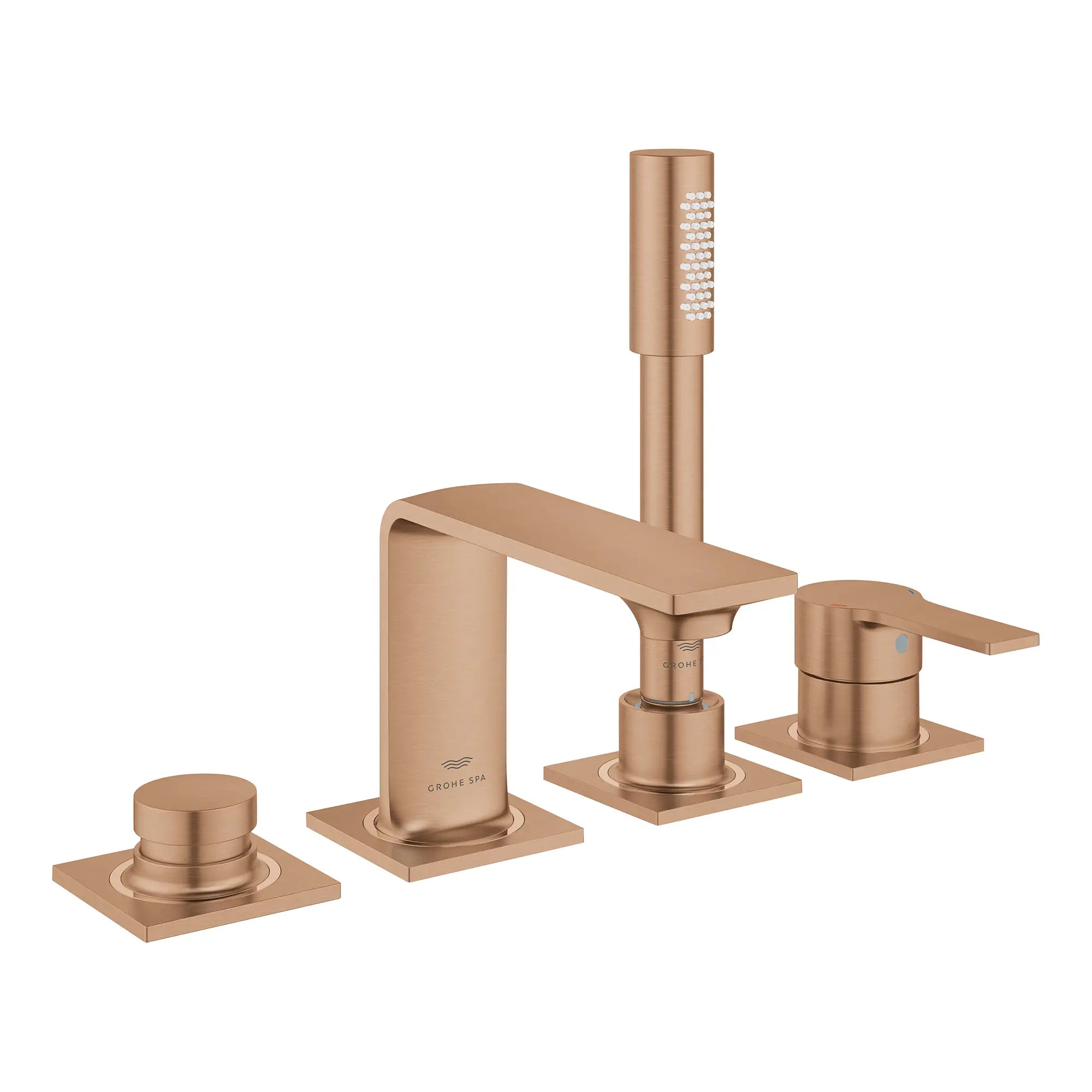 4-Hole Single-Handle Deck Mount Roman Tub Faucet with 1.75 GPM Hand Shower // BRUSHED WARM SUNSET // 269141_Allure_SiloRight_19316DL1_0001_August2025_0_CDNwebp.webp
