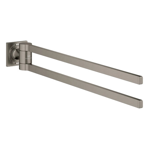 Double Towel Bar - Brushed Hard Graphite
