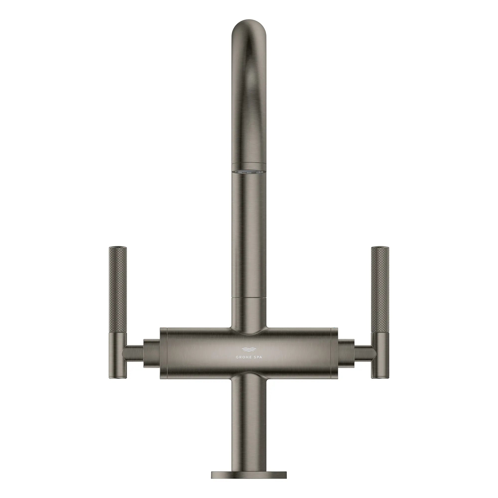 Atrio Single Hole Two-Handle L-Size Bathroom Faucet without Handles, 1.2 GPM (4.5 L/min) // BRUSHED HARD GRAPHITE // 269191_Atrio_PC_SiloFront_21146AL00_48646AL0_August2025_0_CDNwebp.webp