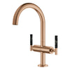 [21146DL0] Atrio Single Hole Two-Handle L-Size Bathroom Faucet without Handles, 1.2 GPM (4.5 L/min) - Brushed Hard Graphite