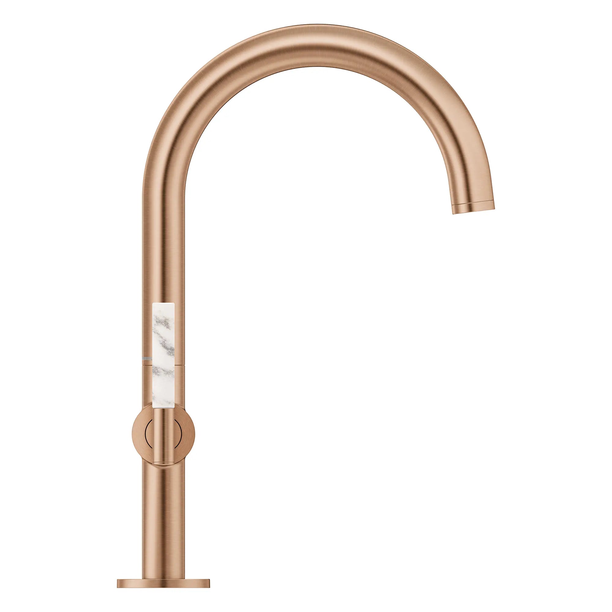 Atrio Single Hole Two-Handle L-Size Bathroom Faucet without Handles, 1.2 GPM (4.5 L/min) // BRUSHED WARM SUNSET // 269222_Atrio_PC_SiloSide_21146DL00_48458DL0_August2025_0_CDNwebp.webp