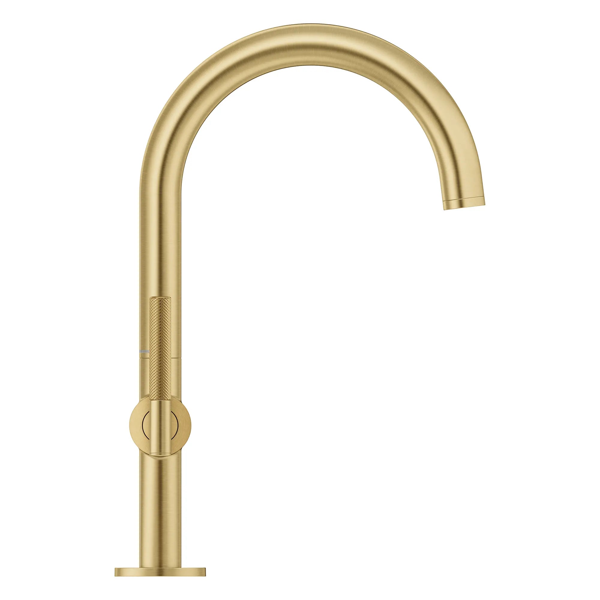 Atrio Single Hole Two-Handle L-Size Bathroom Faucet without Handles, 1.2 GPM (4.5 L/min) // BRUSHED COOL SUNRISE // 269236_Atrio_PC_SiloSide_21146GN00_48646GN0_August2025_0_CDNwebp.webp