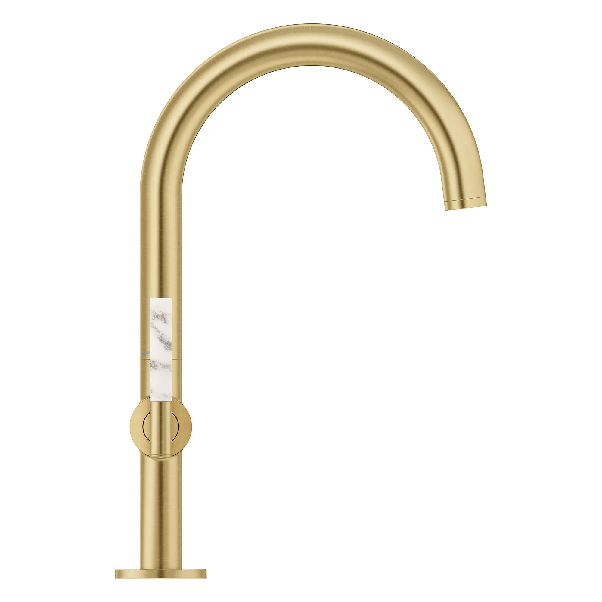 Atrio Single Hole Two-Handle L-Size Bathroom Faucet without Handles, 1.2 GPM (4.5 L/min) // BRUSHED COOL SUNRISE // 269244_Atrio_PC_SiloSide_21146GN00_48458GN0_August2025_0_CDNwebp.webp