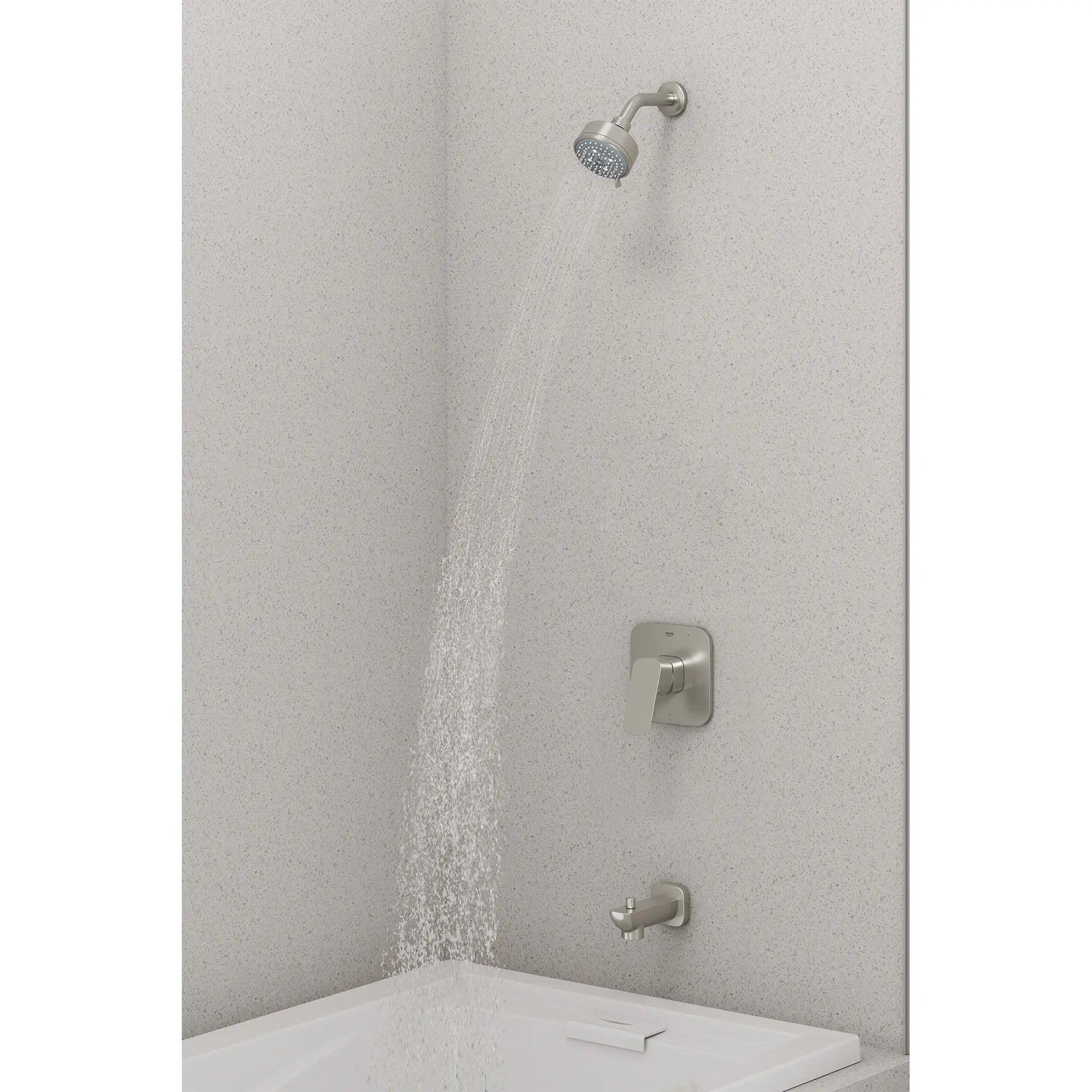 Cubeo Pressure Balance Valve Tub/Shower Trim Kit // BRUSHED NICKEL INFINITYFINISH // 270844_Cubeo_EnvironmentCloseUp_105380EN00_0001_SEPTEMBER2025_0_CDNwebp.webp