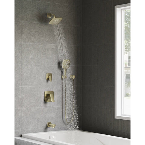 Cubeo Tub Spout - Brushed Nickel InfinityFinish