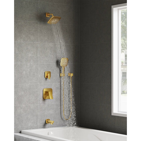 Cubeo 3-Way Diverter Trim - Brushed Cool Sunrise