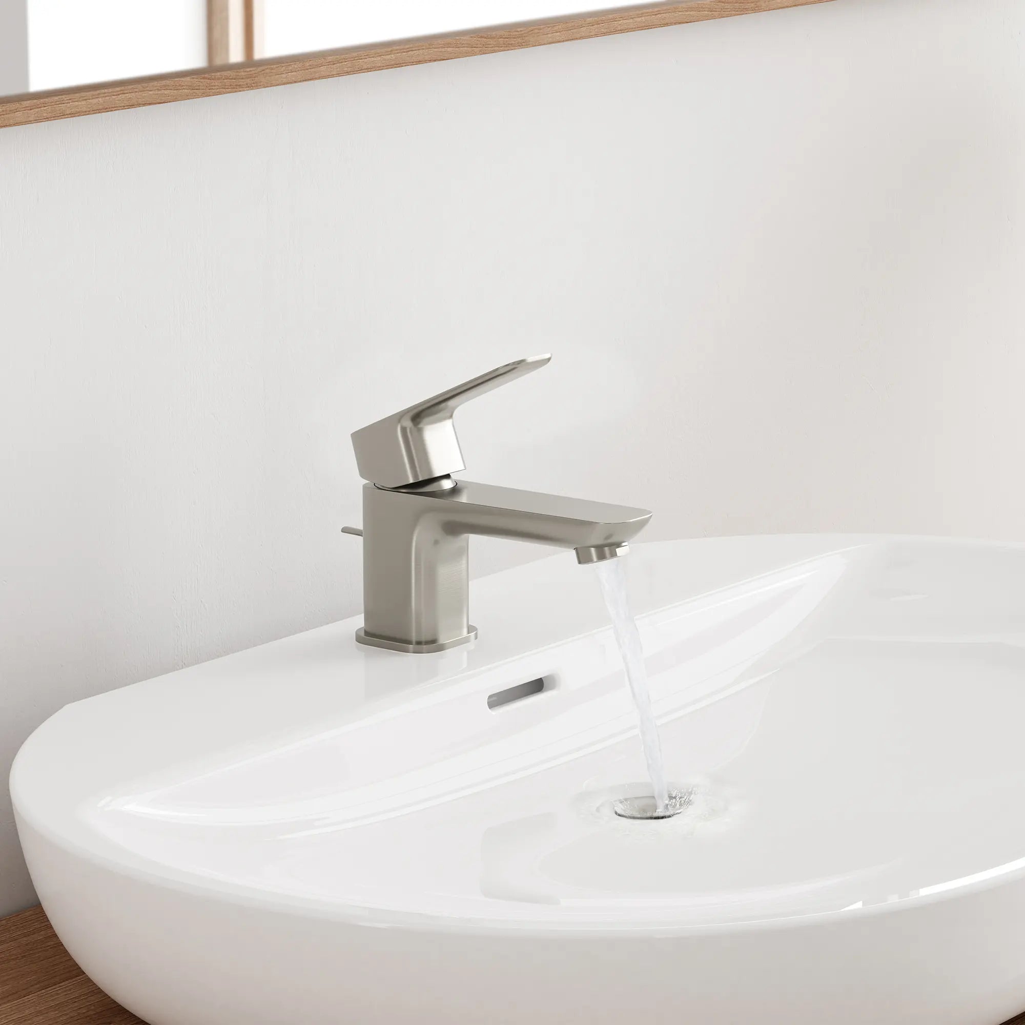 Robinet de salle de bain à orifice et manette uniques Cubeo, taille TP, 4,5 l/min (1,2 gal/min) // NICKEL BROSSÉ INFINITYFINISH // 270985_Cubeo_EnvironmentCloseUp_101897EN00_39669000_0002_OCTOBER2024_0_CDNwebp.webp