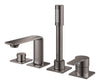 [19316A01] Allure 4-Hole Single-Handle Deck Mount Roman Tub Faucet with 1.75 GPM (6.6 L/min) Hand Shower - Matte Black