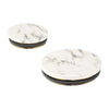 [48466000] Manettes levier en Caesarstone blanc pour les garnitures thermostatiques à deux manettes (paire) - Chrome StarLight GROHE