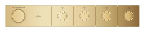 [107177GN00] Grohtherm Aqua Tiles 4 Outlet Thermostatic Trim - Brushed Cool Sunrise
