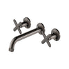 [106216A000] Listra Wall Mount Widespread Bathroom Faucet, 1.2gpm (4.5L/min) - Brushed Cool Sunrise