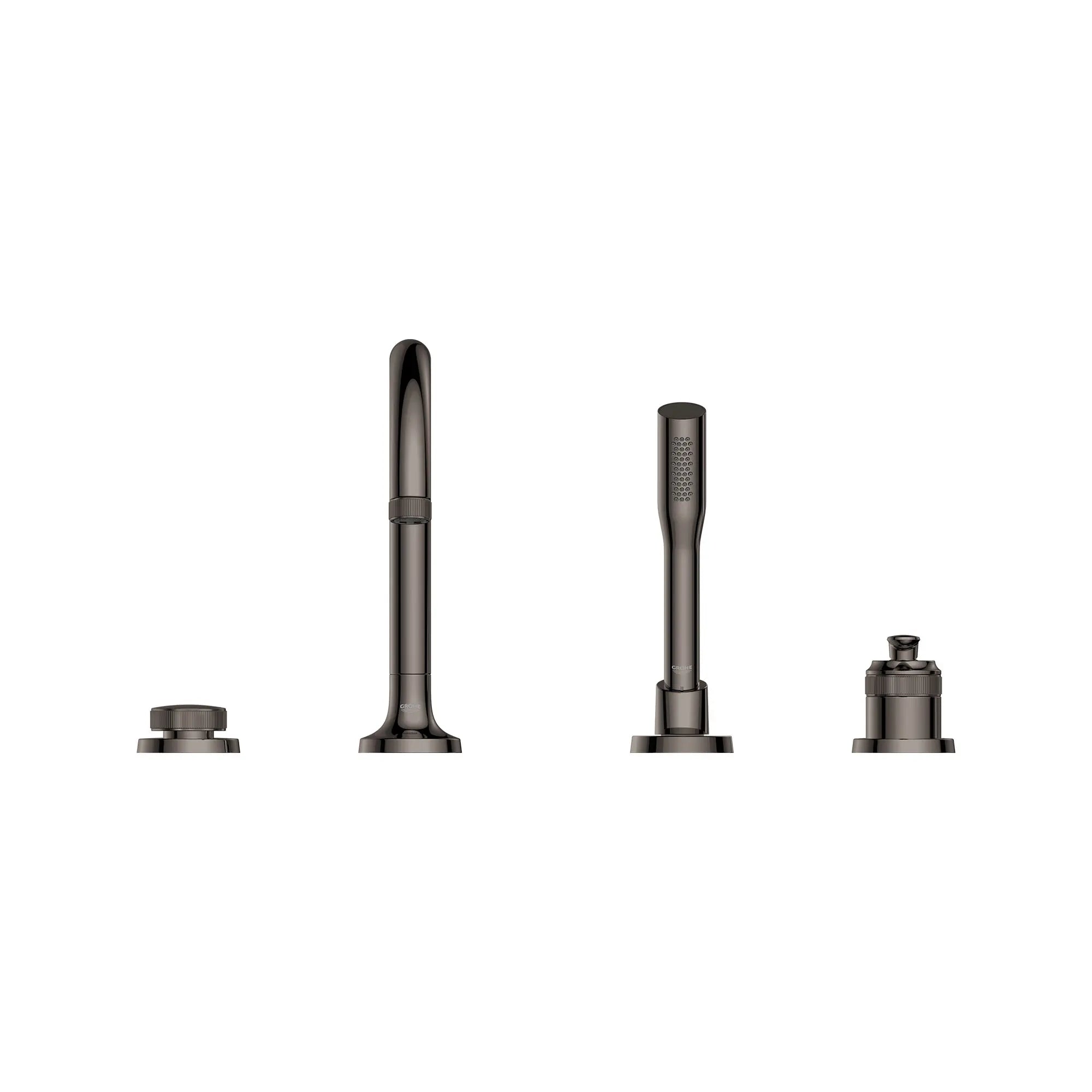 Listra 4-Hole Single-Handle Deck Mount Roman Tub Faucet with 1.75 gpm (6.6L/min) Hand Shower // HARD GRAPHITE // 275265_Listra_SiloStraight_106237A000_0001_SEPTEMBER2024_0_CDNwebp.webp