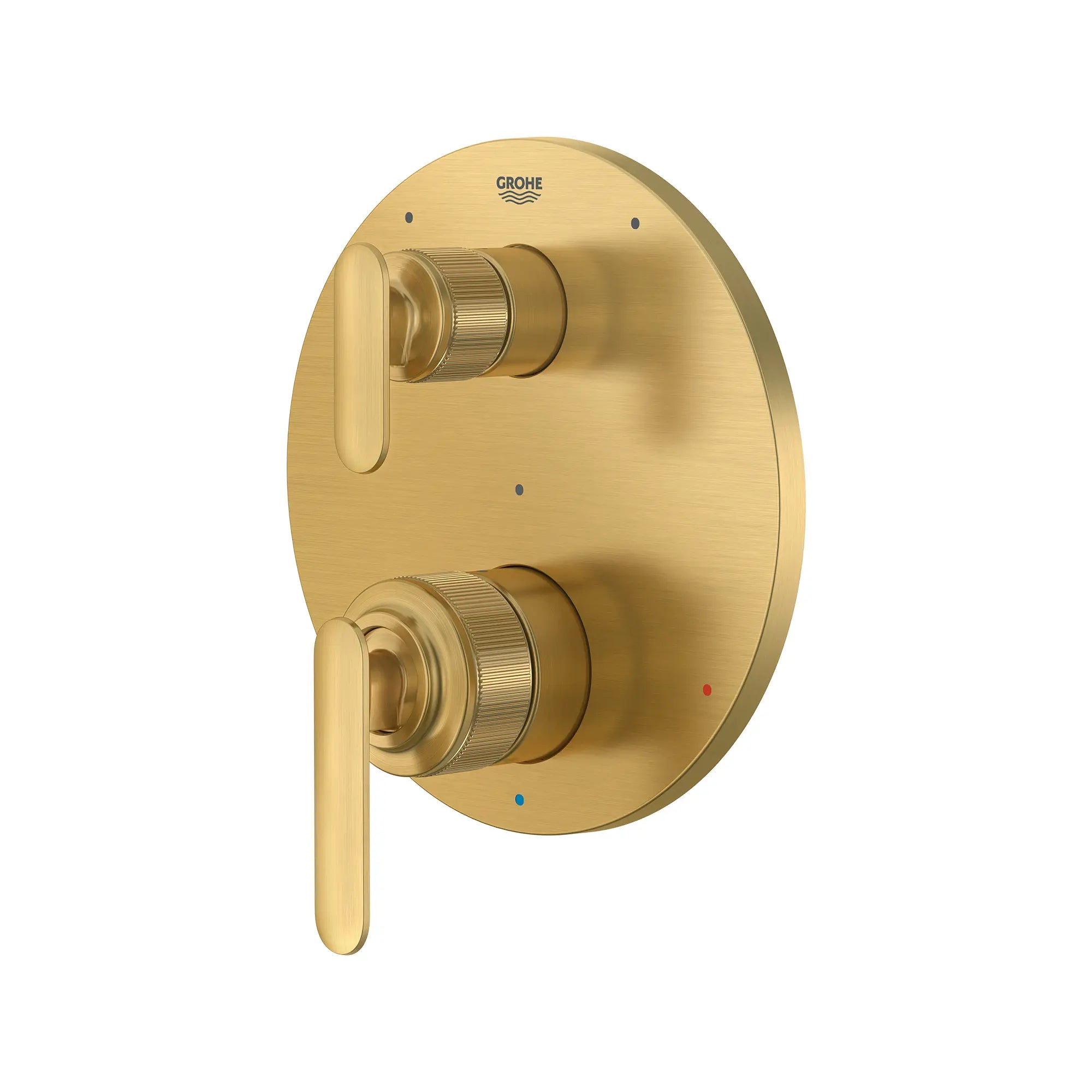 Listra 2-Handle Pressure Balance Valve Trim with 3-Way Diverter with Cartridge // BRUSHED COOL SUNRISE // 275285_Listra_SiloLeft_106235GN00_0001_SEPTEMBER2024_0_CDNwebp.webp