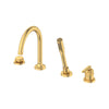 [106237GN00] Listra 4-Hole Single-Handle Deck Mount Roman Tub Faucet with 1.75 gpm (6.6L/min) Hand Shower - Brushed Cool Sunrise