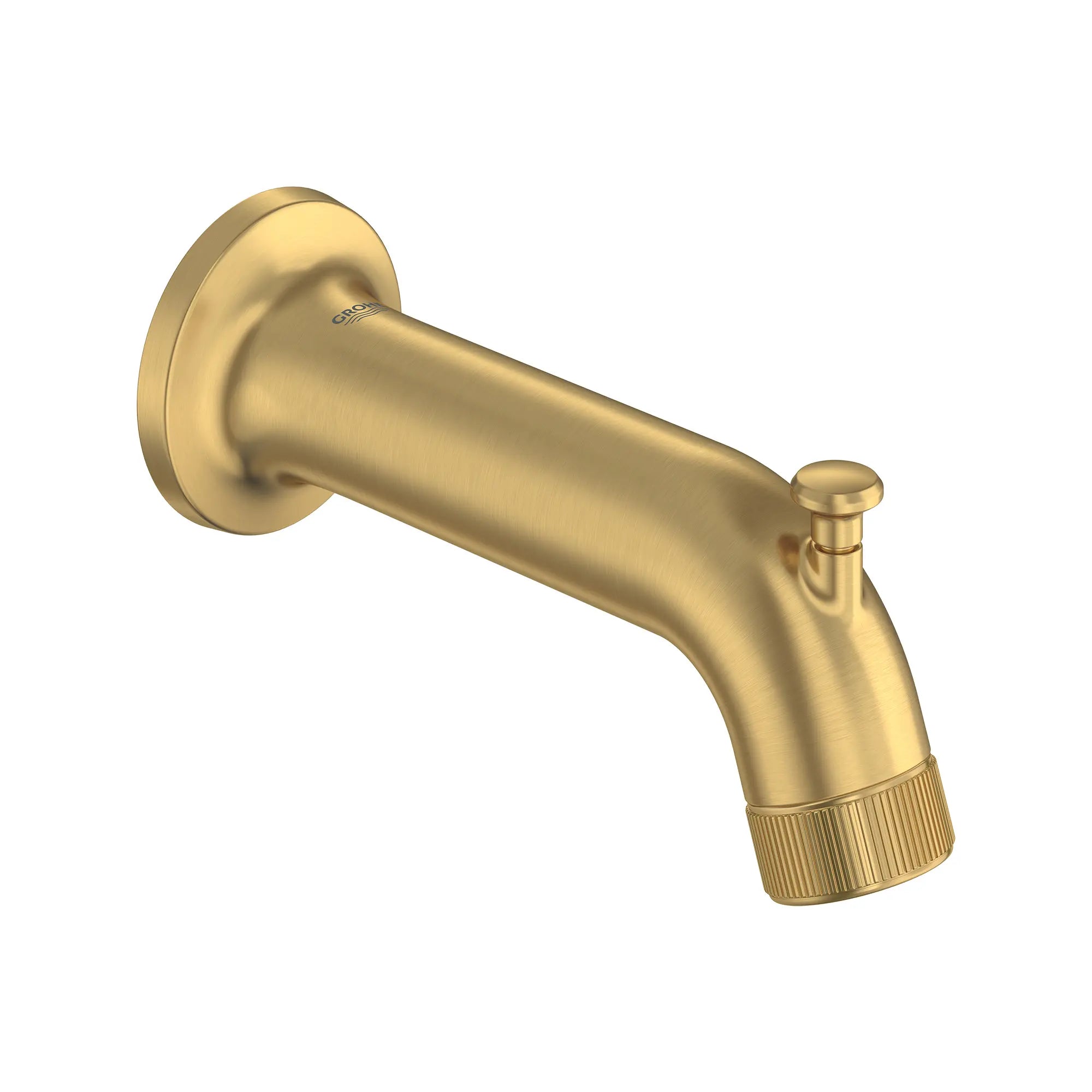 Listra Tub Spout with Diverter // BRUSHED COOL SUNRISE // 275302_Listra_SiloRight_106206GN00_0001_SEPTEMBER2024_0_CDNwebp.webp