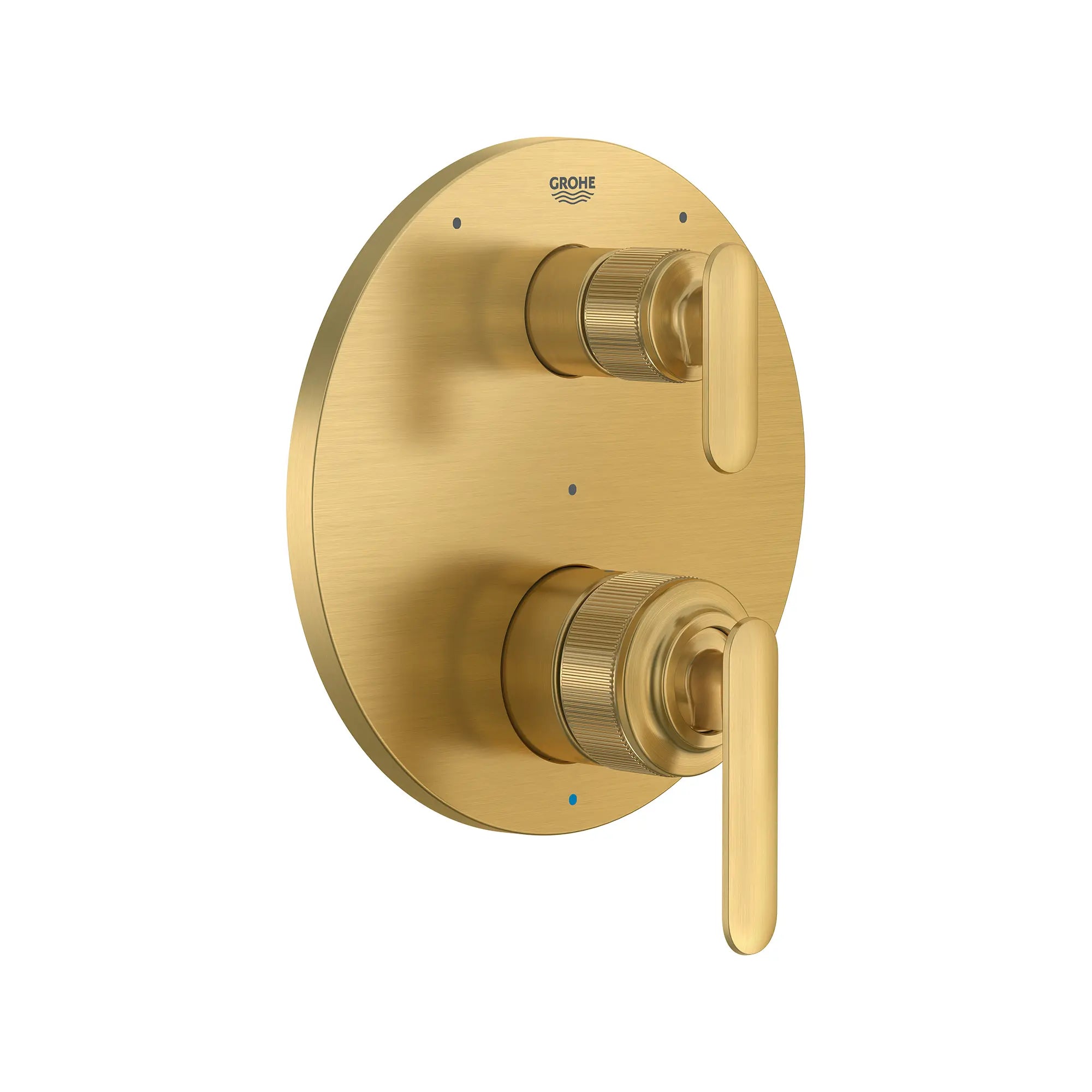 Listra 2-Handle Pressure Balance Valve Trim with 3-Way Diverter with Cartridge // BRUSHED COOL SUNRISE // 275309_Listra_SiloRight_106235GN00_0001_SEPTEMBER2024_0_CDNwebp.webp
