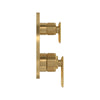 [106177GN00] Listra 2-Handle Pressure Balance Valve Trim with 2-Way Diverter with Cartridge - Brushed Cool Sunrise
