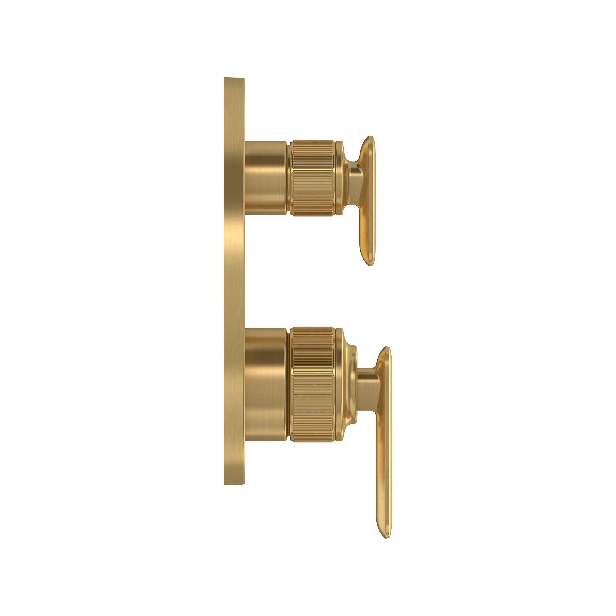 Listra 2-Handle Pressure Balance Valve Trim with 3-Way Diverter with Cartridge // BRUSHED COOL SUNRISE // 275333_Listra_SiloSide_106235GN00_0001_SEPTEMBER2024_0_CDNwebp.webp
