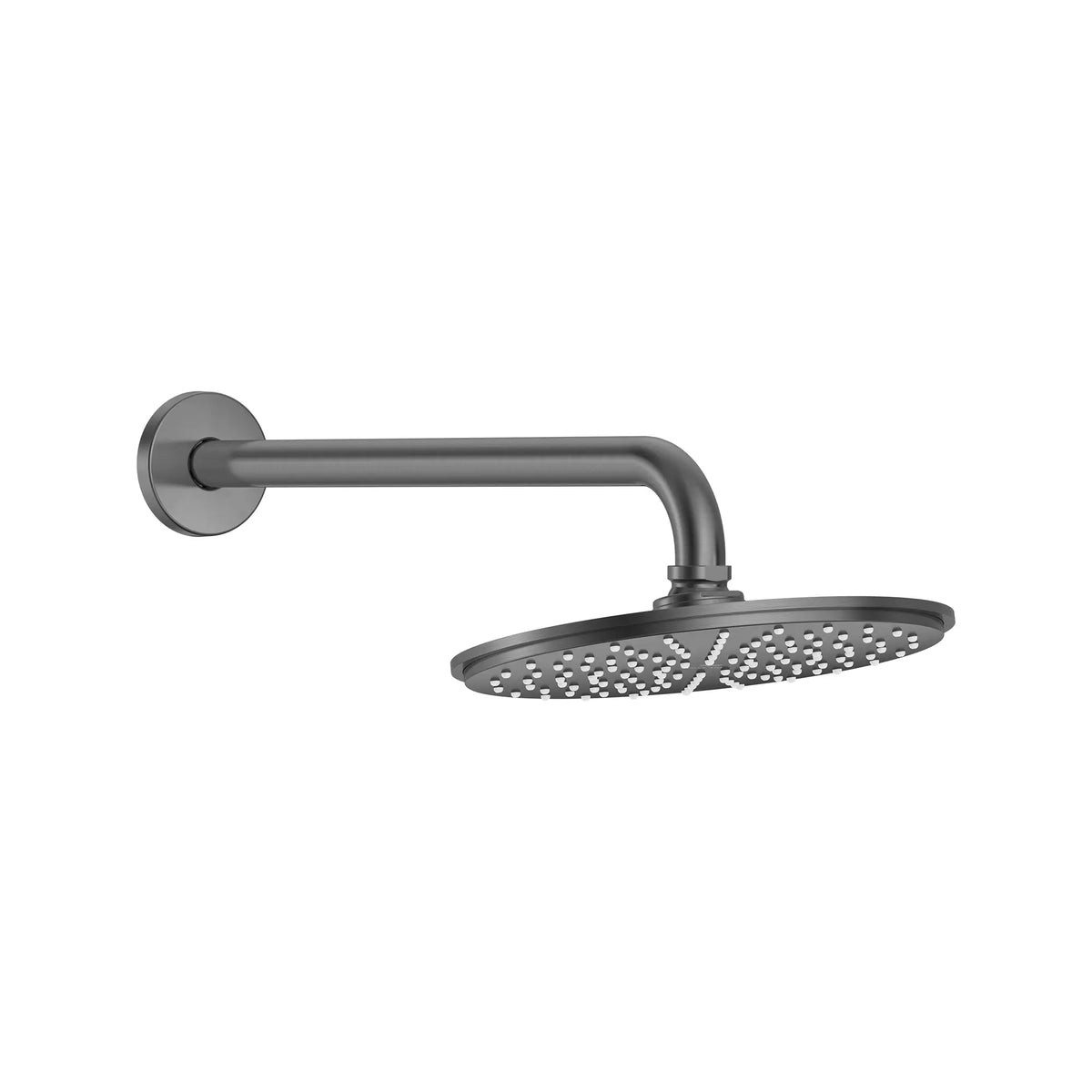 Rainshower Cosmopolitan 210 Shower Head, 8" - 1 Spray, 1.75 GPM (6.6L/min) // BRUSHED HARD GRAPHITE // 275608_Rainshower_SiloRight_112094AL00_0001_July2025_0_CDNwebp_d7d28ab0-40f3-44a4-8ba0-261494ecc59d.webp