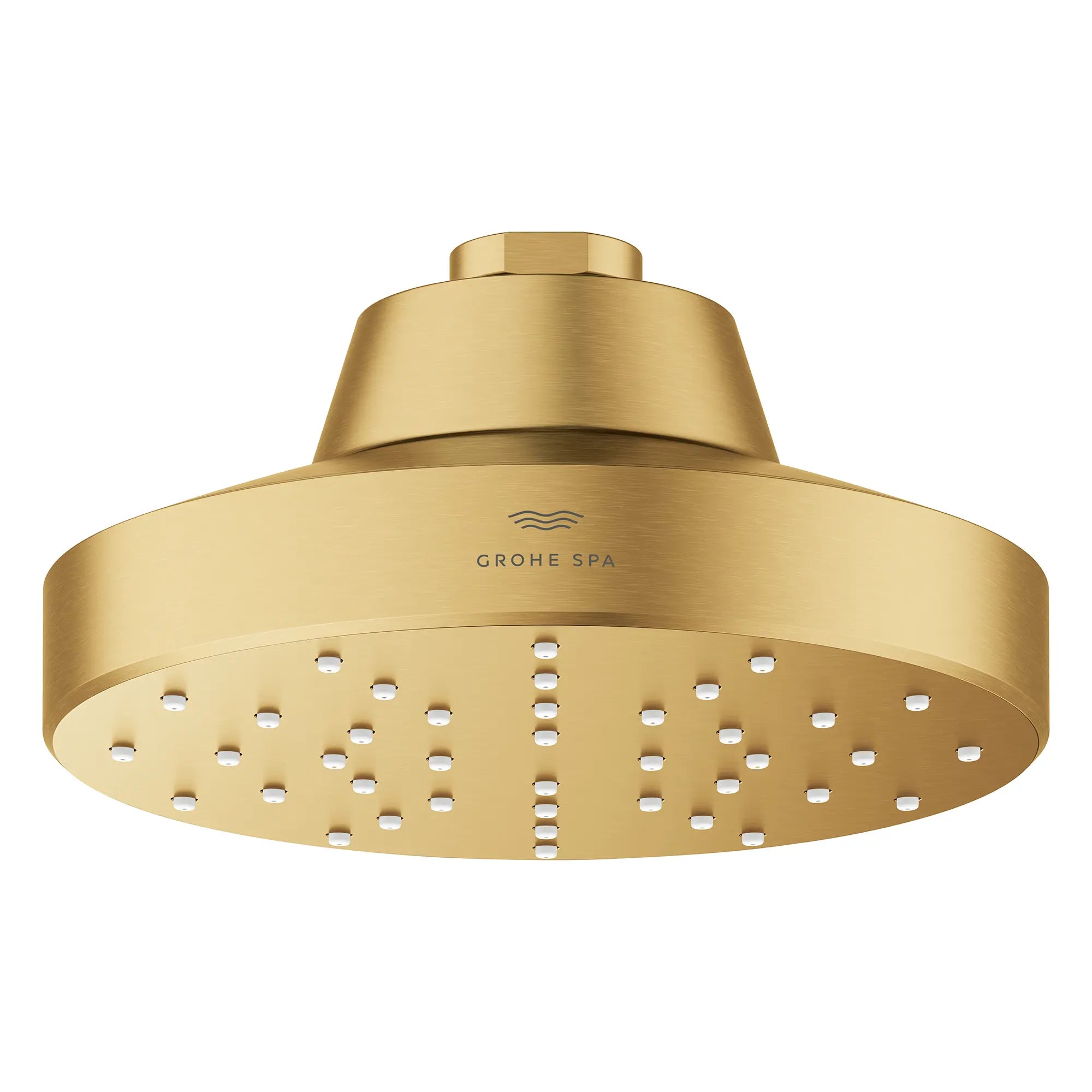 Rainshower Aqua Mono Spray 5 1/2" Showerhead with Aqua Booster 1.75 GPM (6.6 L/min) // BRUSHED COOL SUNRISE // 275810_Aqua_Booster_SiloFront_111518GN00_002_October2025_0_CDNwebp.webp
