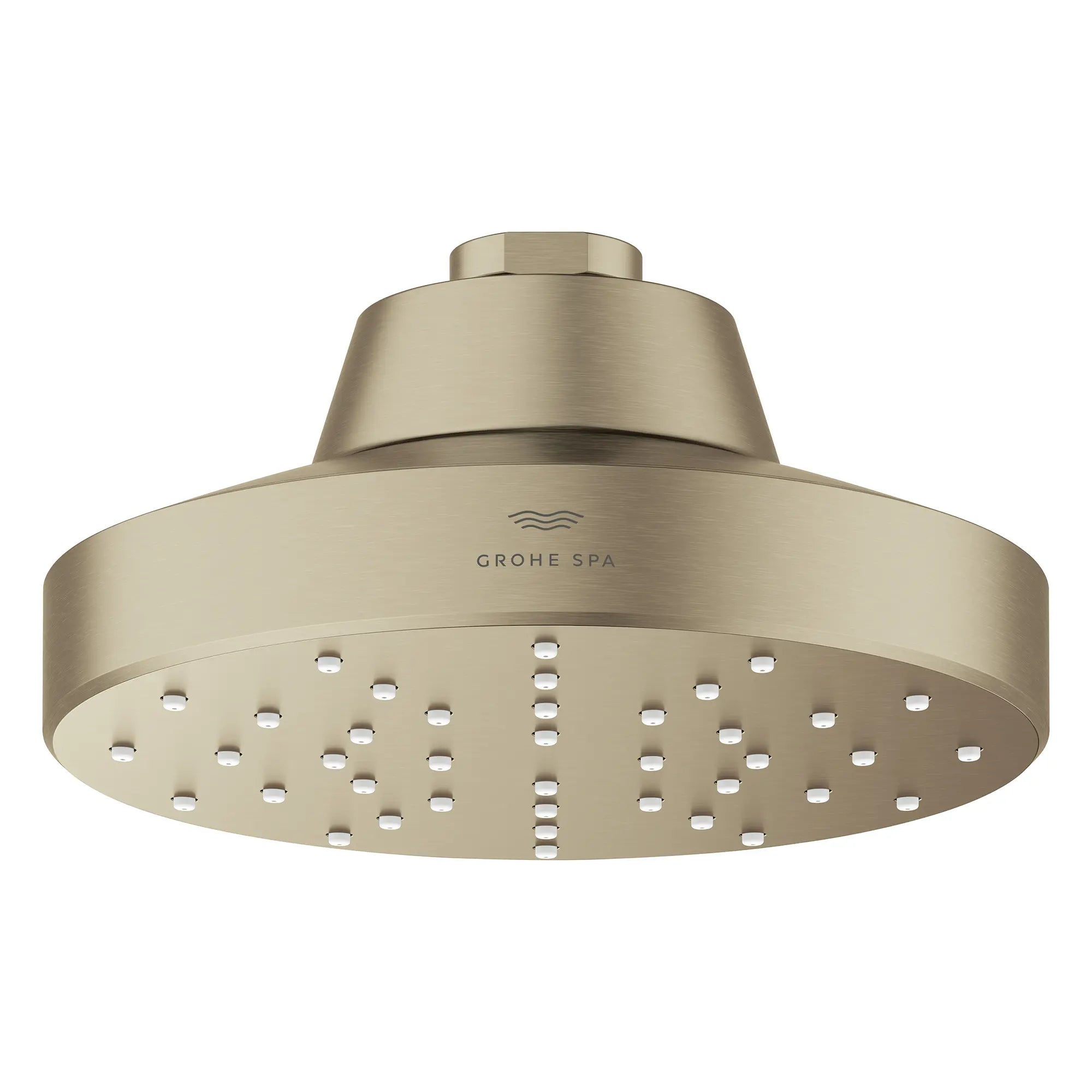Rainshower Aqua Mono Spray 5 1/2" Showerhead with Aqua Booster 1.75 GPM (6.6 L/min) // BRUSHED NICKEL INFINITYFINISH // 275811_Aqua_Booster_SiloFront_111518EN00_002_October2025_0_CDNwebp.webp