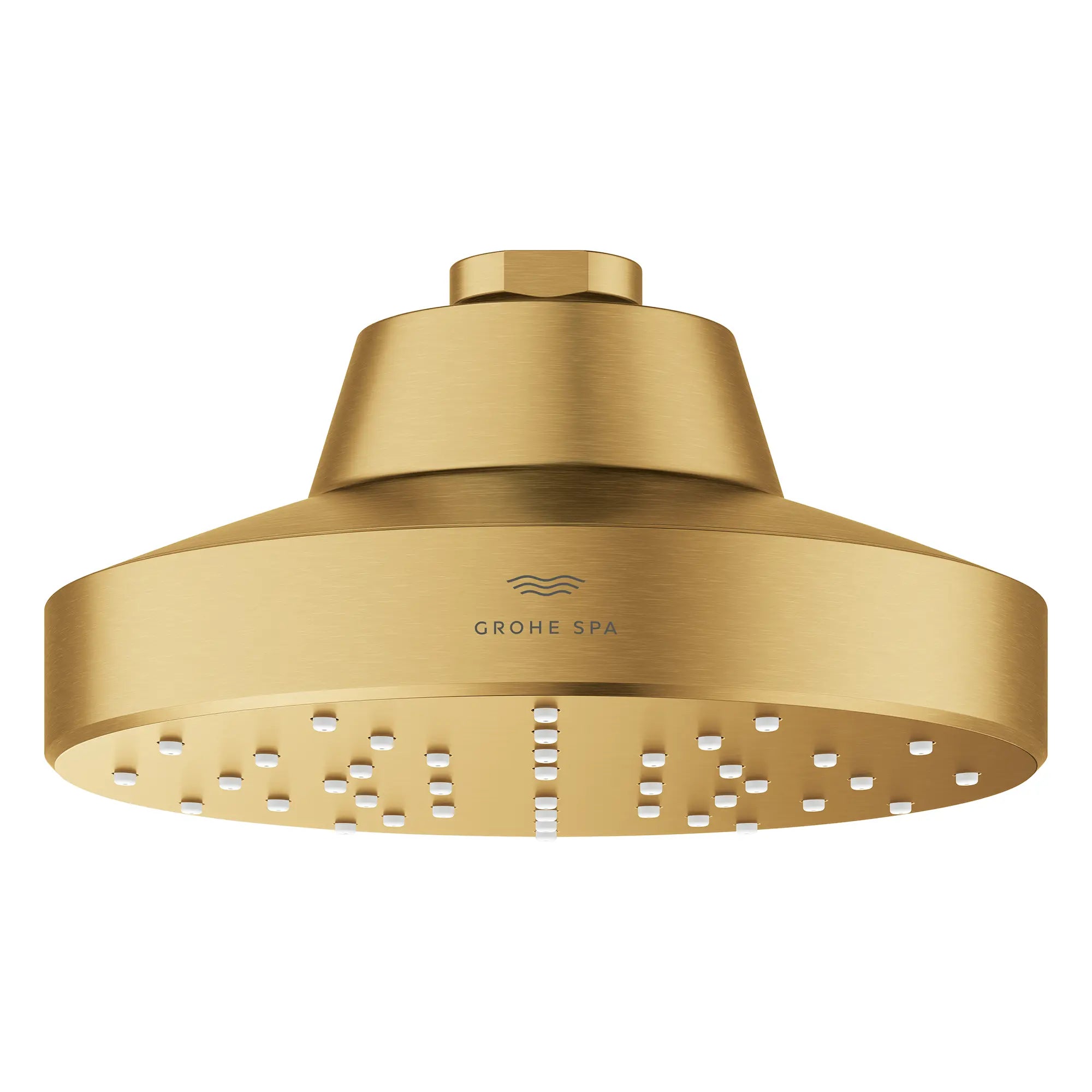 Rainshower Aqua Mono Spray 5 1/2" Showerhead with Aqua Booster 1.75 GPM (6.6 L/min) // BRUSHED COOL SUNRISE // 275813_Aqua_Booster_SiloFront_111518GN00_001_October2025_0_CDNwebp.webp