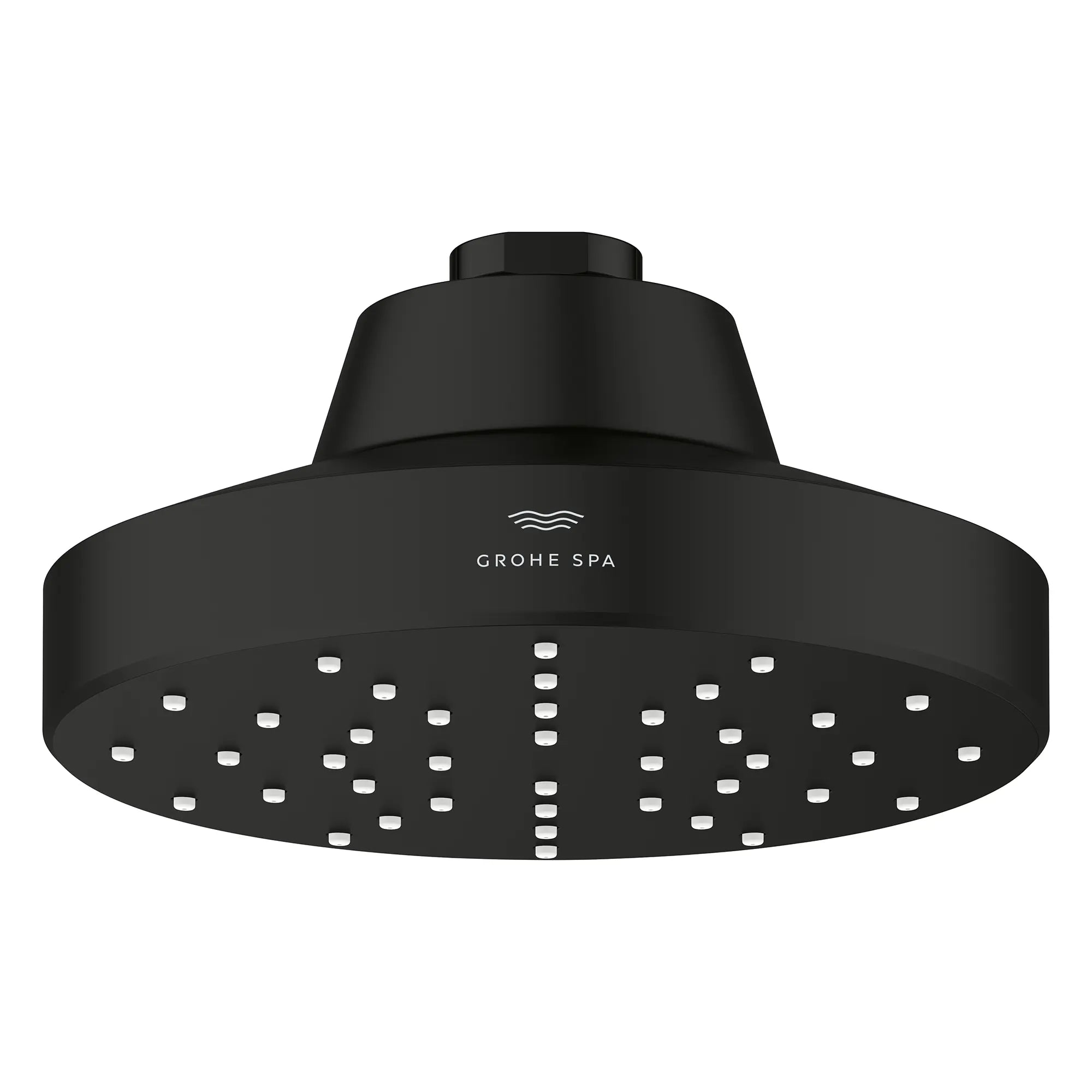 Rainshower Aqua Mono Spray 5 1/2" Showerhead with Aqua Booster 1.75 GPM (6.6 L/min) // MATTE BLACK // 275822_Aqua_Booster_SiloFront_1115182430_002_October2025_0_CDNwebp.webp