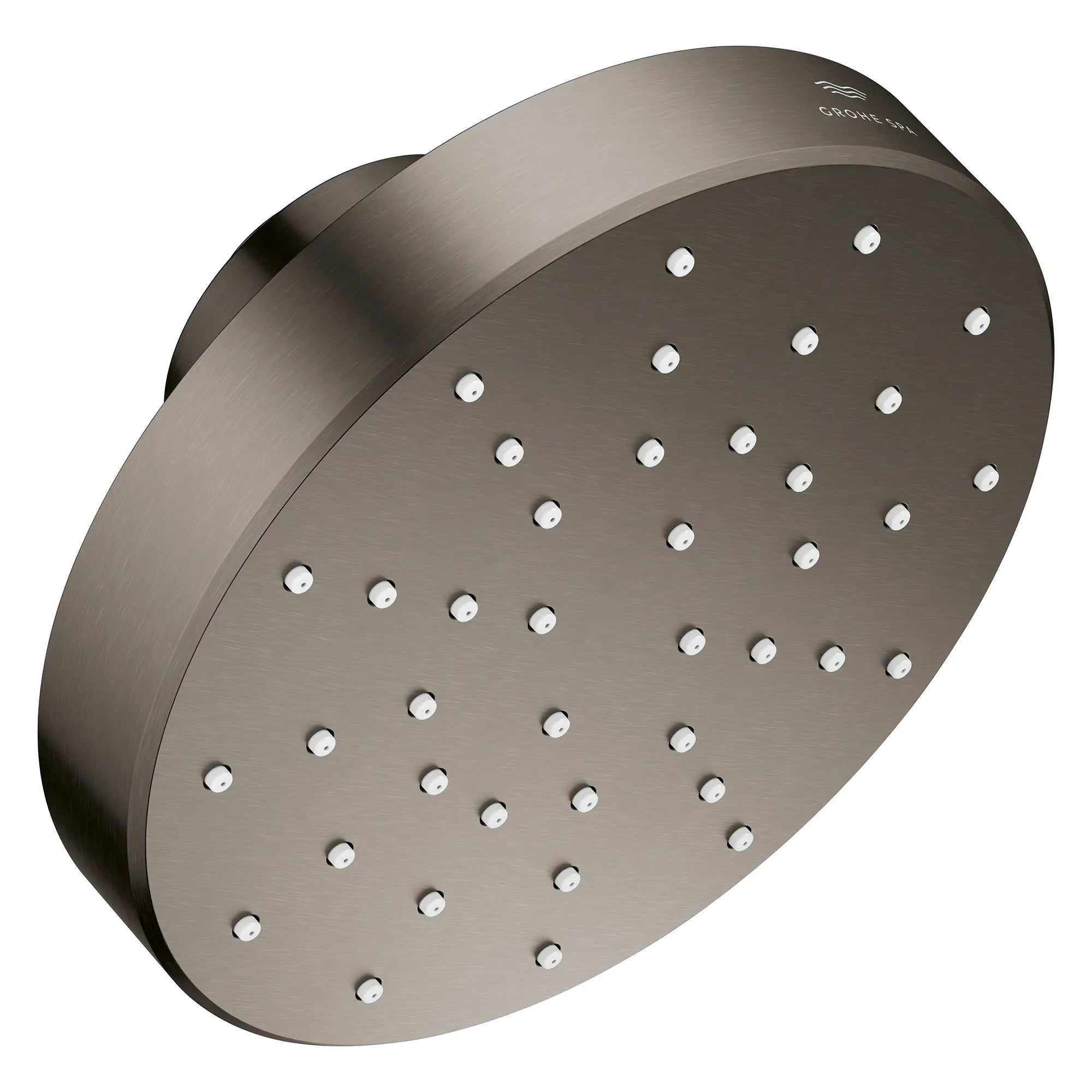 Rainshower Aqua 140 Single Spray 5 1/2" Showerhead with AquaBooster 2.5 GPM (9.5 L/min) // BRUSHED HARD GRAPHITE // 275825_Aqua_Booster_SiloRight_111518AL00_001_October2025_0_CDNwebp.webp