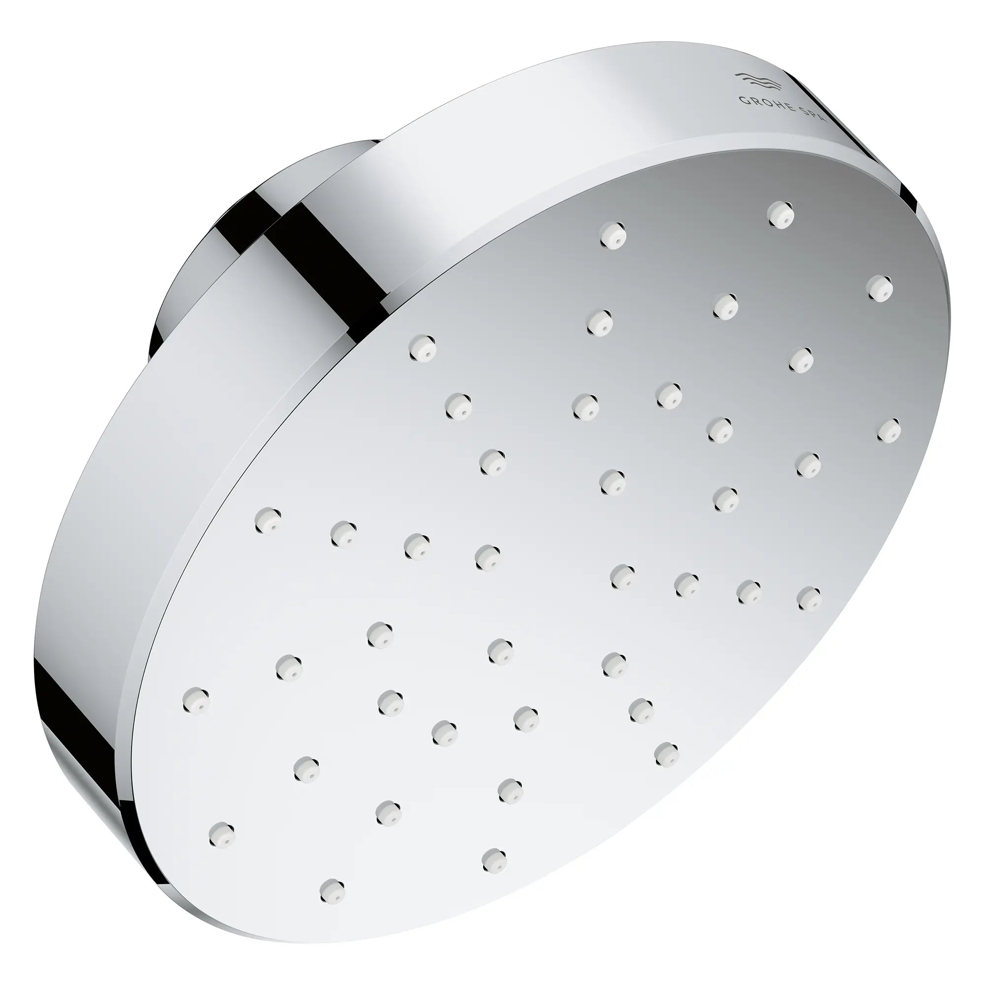 Rainshower Aqua Mono Spray 5 1/2" Showerhead with Aqua Booster 1.75 GPM (6.6 L/min) // GROHE STARLIGHT CHROME // 275833_Aqua_Booster_SiloRight_1115180000_001_October2025_0_CDNwebp.webp
