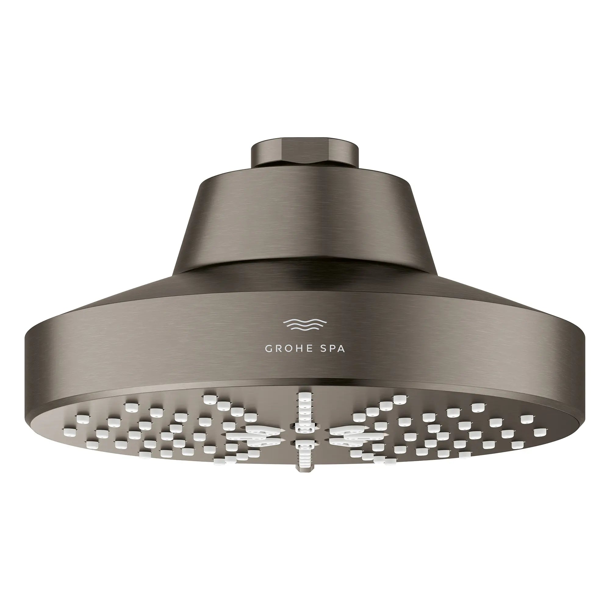 Rainshower Aqua 140 Multi Spray 5 1/2" Shower Head with Aqua Booster 1.75 GPM (6.6 L/min) // BRUSHED HARD GRAPHITE // 275854_Aqua_Booster_SiloFront_111611AL00_001_October2025_0_CDNwebp.webp