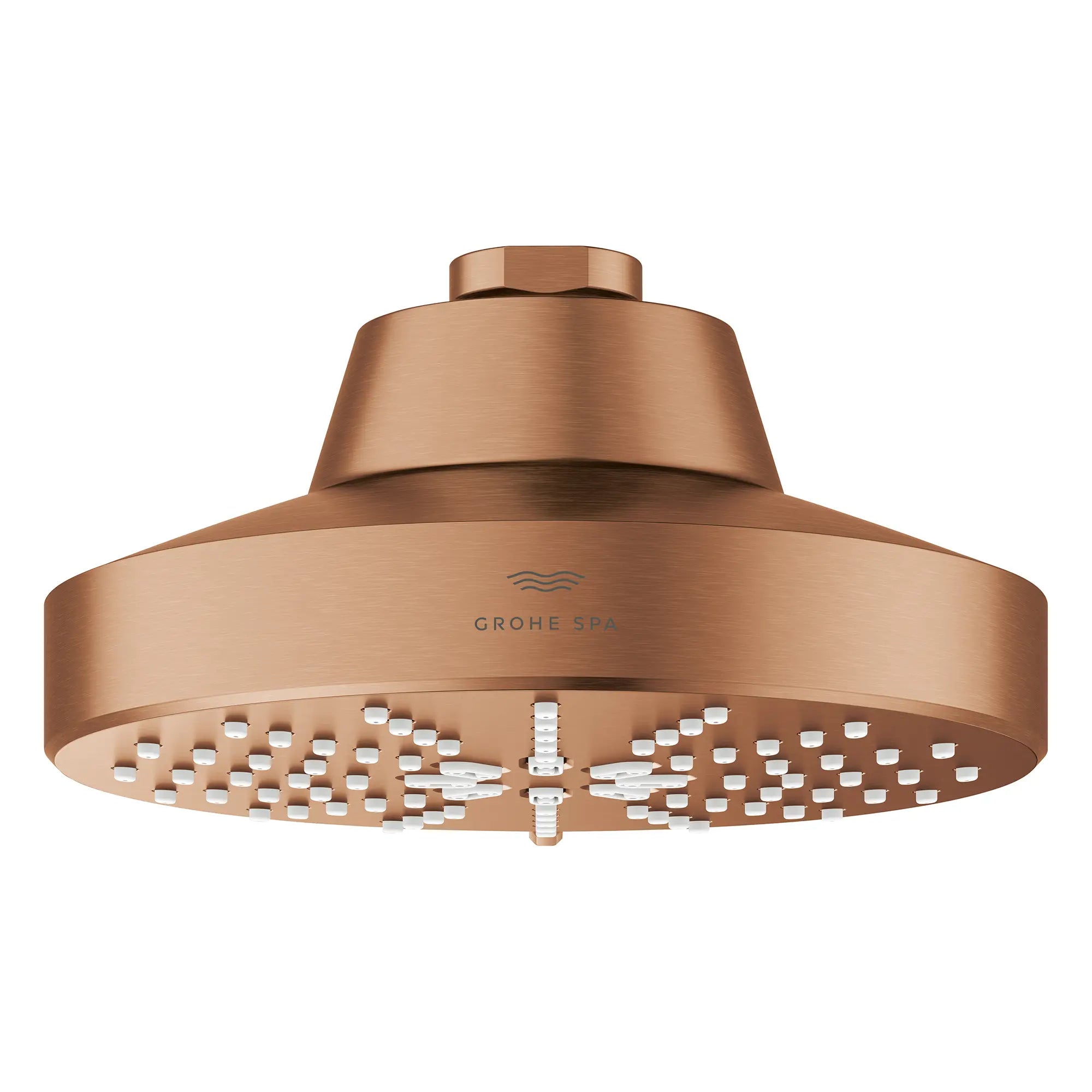 Rainshower Aqua 140 Multi Spray 5 1/2" Shower Head with Aqua Booster 1.75 GPM (6.6 L/min) // BRUSHED WARM SUNSET // 275855_Aqua_Booster_SiloFront_111611DL00_001_October2025_0_CDNwebp.webp
