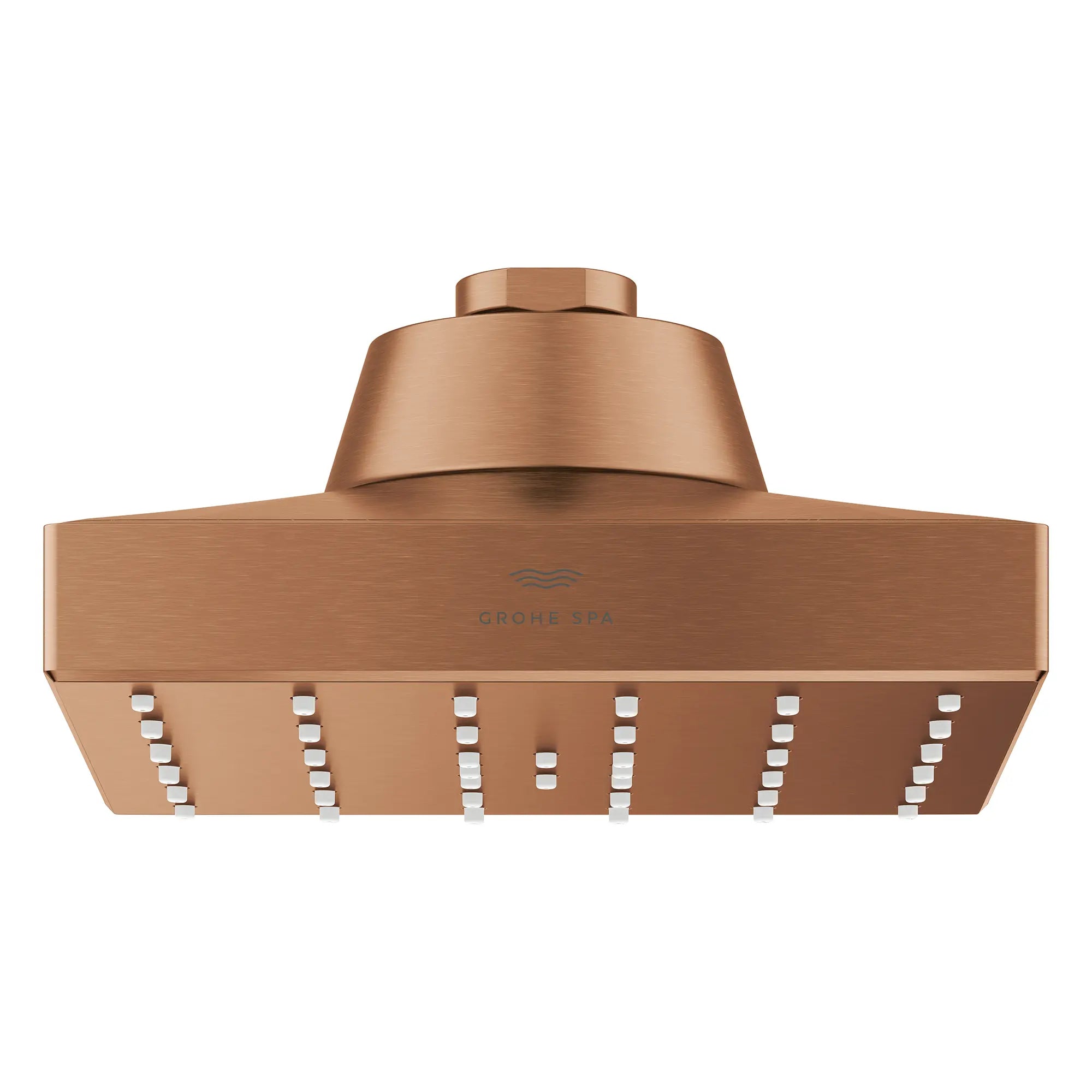 Rainshower Aqua Mono Spray 5 1/2" Square Showerhead with Aqua Booster 1.75 GPM (6.6 L/min) // BRUSHED WARM SUNSET // 275878_Aqua_Booster_SiloFront_111661DL00_001_October2025_0_CDNwebp.webp