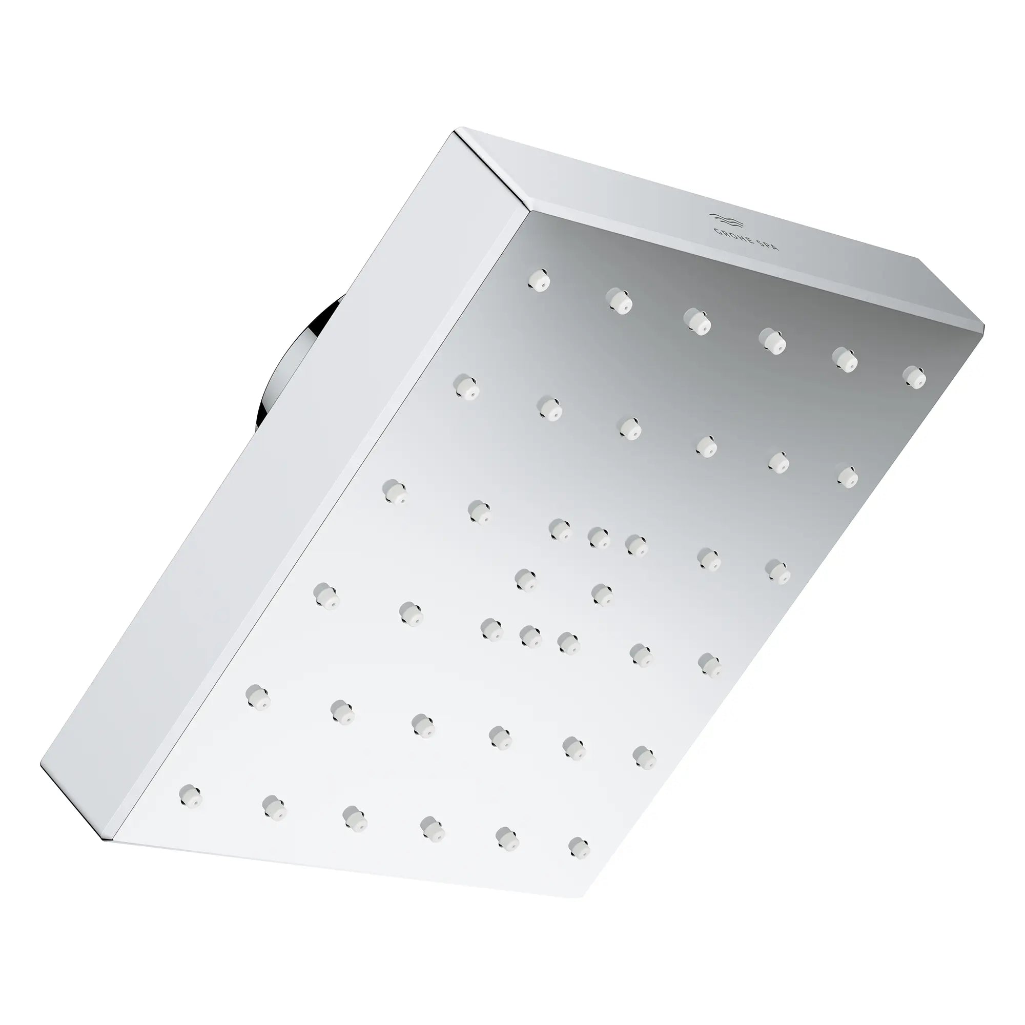 Rainshower Aqua Single Spray 5 1/2" Square Showerhead with AquaBooster 1.75 GPM (6.6 L/min) // GROHE STARLIGHT CHROME // 275889_Aqua_Booster_SiloRight_1116610000_001_October2025_0_CDNwebp.webp