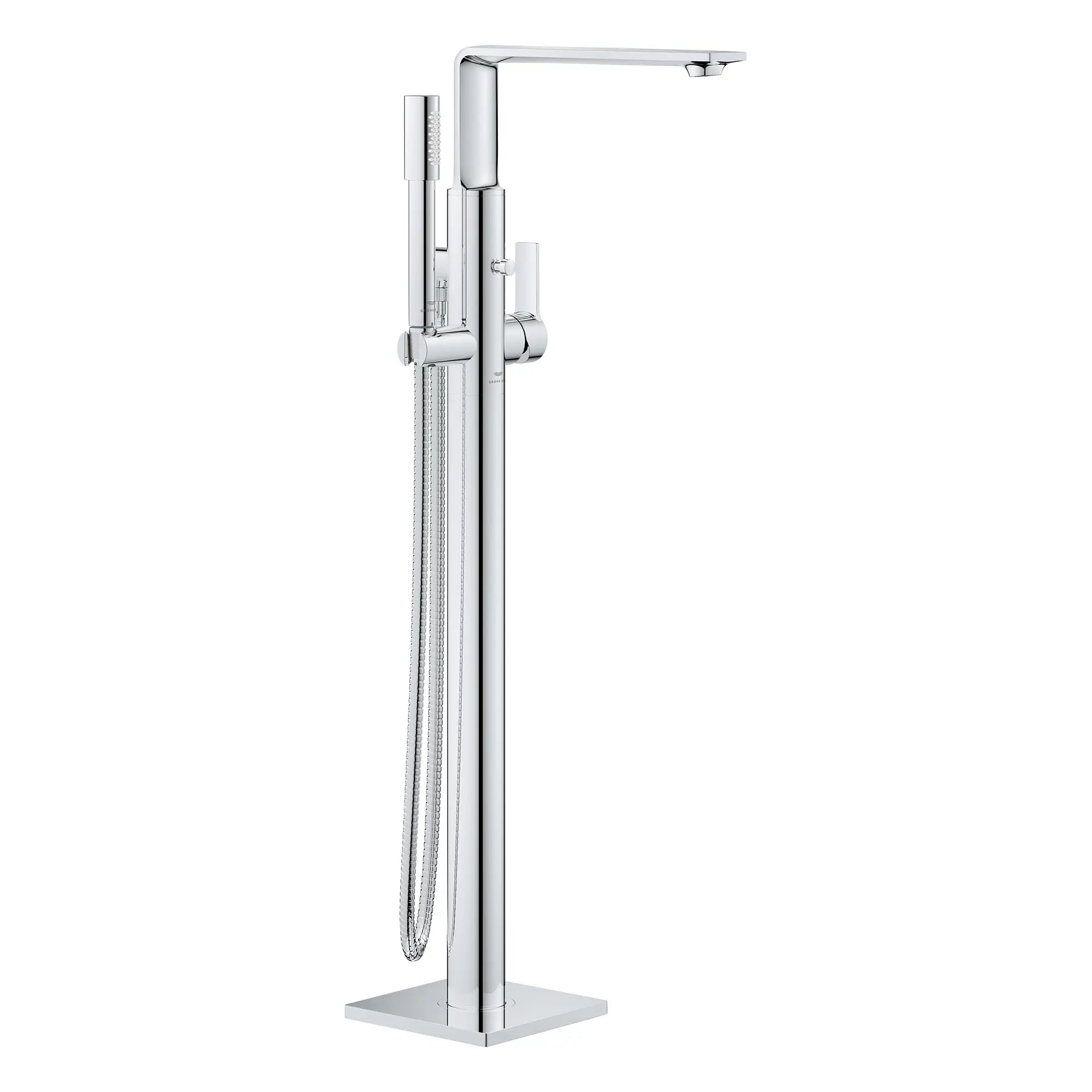 Allure Single-Handle Freestanding Tub Faucet with 1.75 GPM (6.6 L/min) Hand Shower // GROHE STARLIGHT CHROME // 276106_Allure_Silo-SpecSheet_25222001_0001_Feb2023_0_CDNwebp.webp
