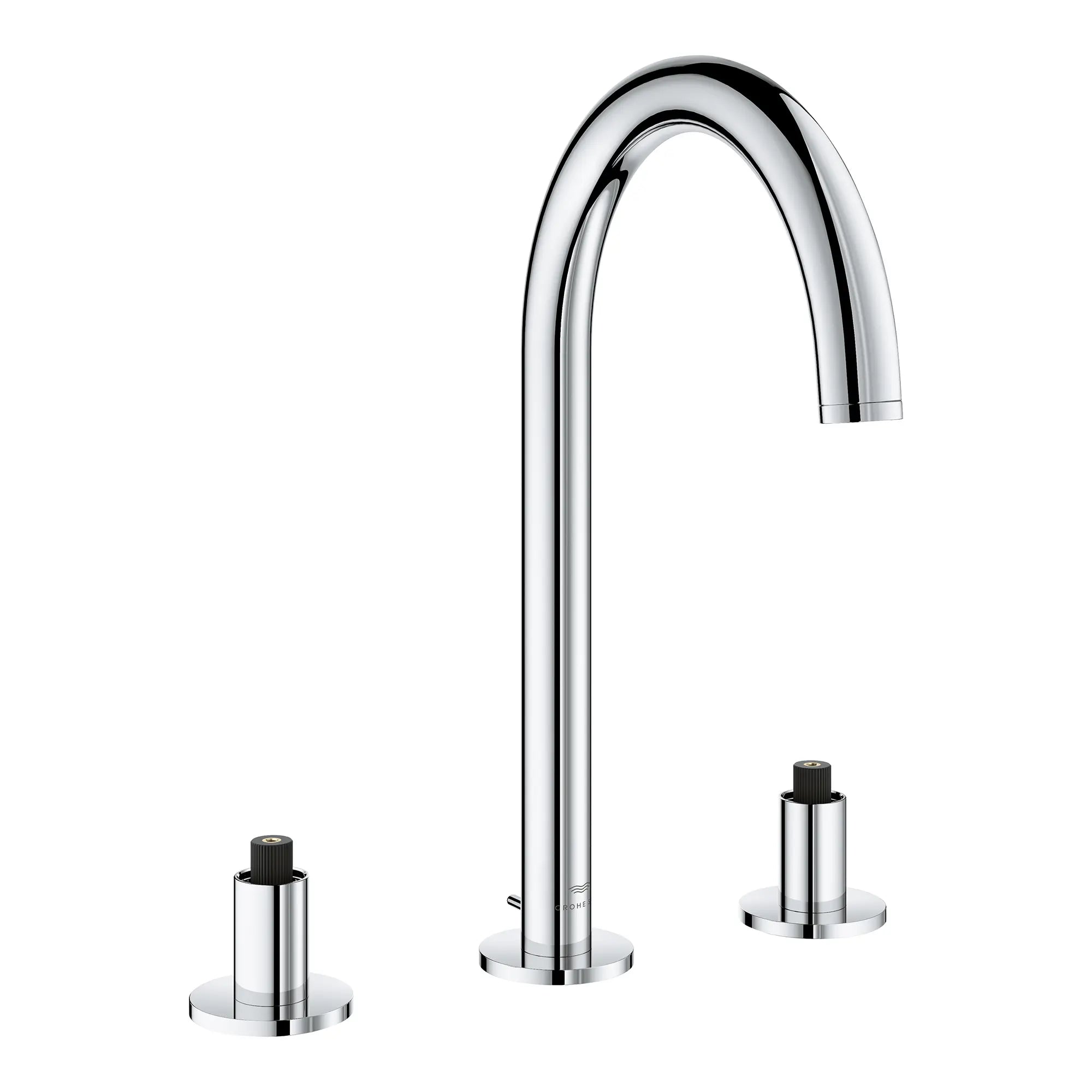 Atrio 8-inch Widespread 2-Handle M-Size Bathroom Faucet without Handles, 1.2 GPM (4.5 L/min) // GROHE STARLIGHT CHROME // 276136_Atrio_Silo-SpecSheet_20659000_003_Feb2023_0_CDNwebp.webp
