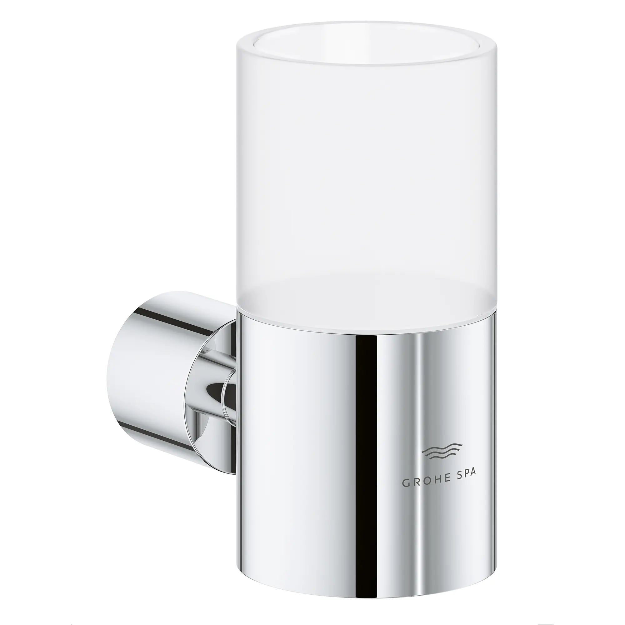 Atrio New Glass Holder // GROHE STARLIGHT CHROME // 276139_Atrio_Silo-SpecSheet_40884000_0002_Feb2023_0_CDNwebp.webp