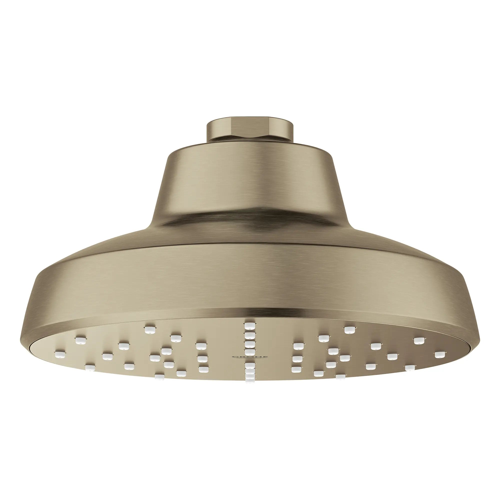 Tempesta 140 with AquaBooster Round Single Spray Shower Head 1.75 GPM (6.6L/min) // BRUSHED NICKEL INFINITYFINISH // 277780_Aqua_Booster_SiloFront_111727EN00_0001_October2025_0_CDNwebp.webp