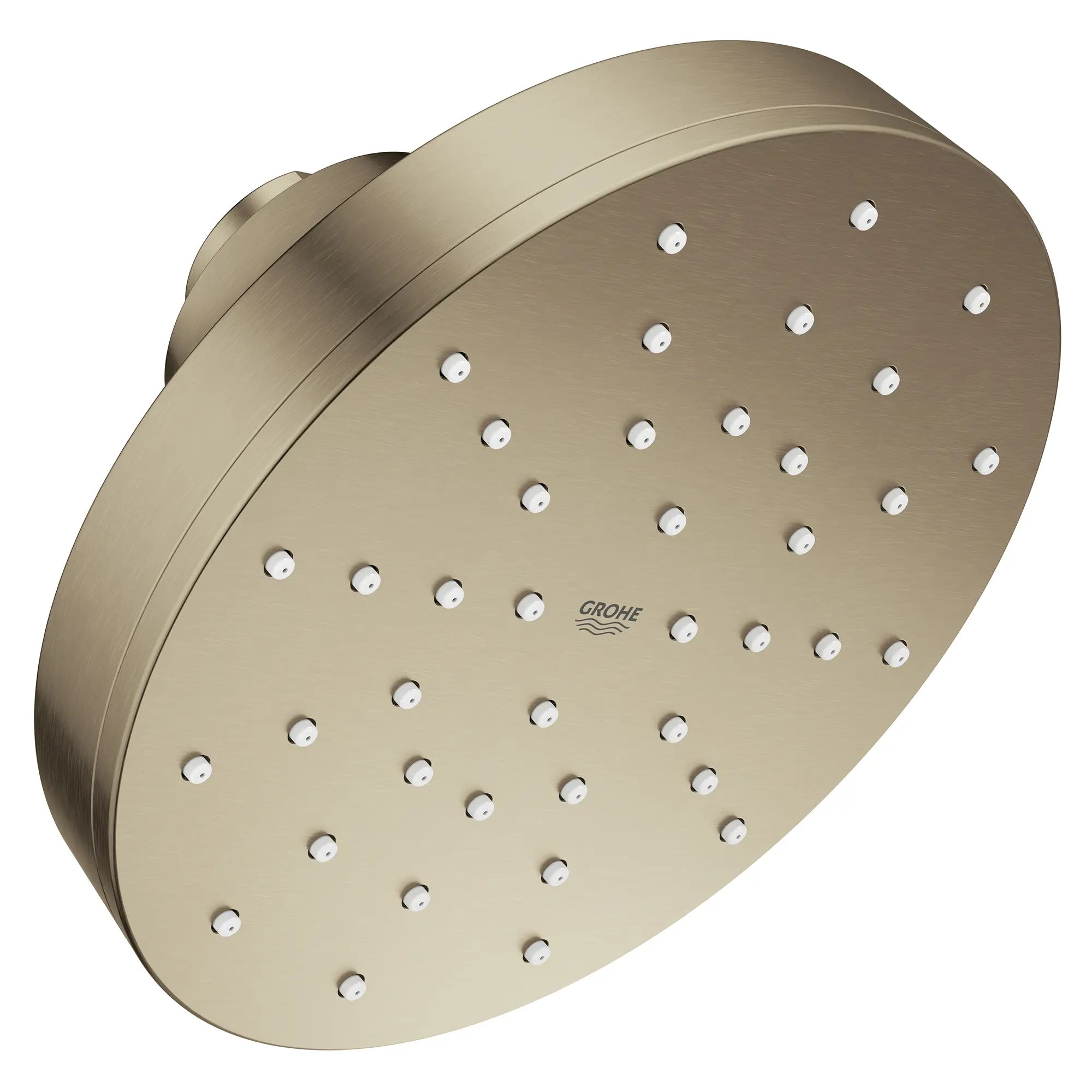 Euphoria 140 with AquaBooster Round Single Spray Shower Head 1.75 GPM (6.6L/min) // BRUSHED NICKEL INFINITYFINISH // 278123_Aqua_Booster_SiloRight_111714EN00_0001_October2025_0_CDNwebp.webp